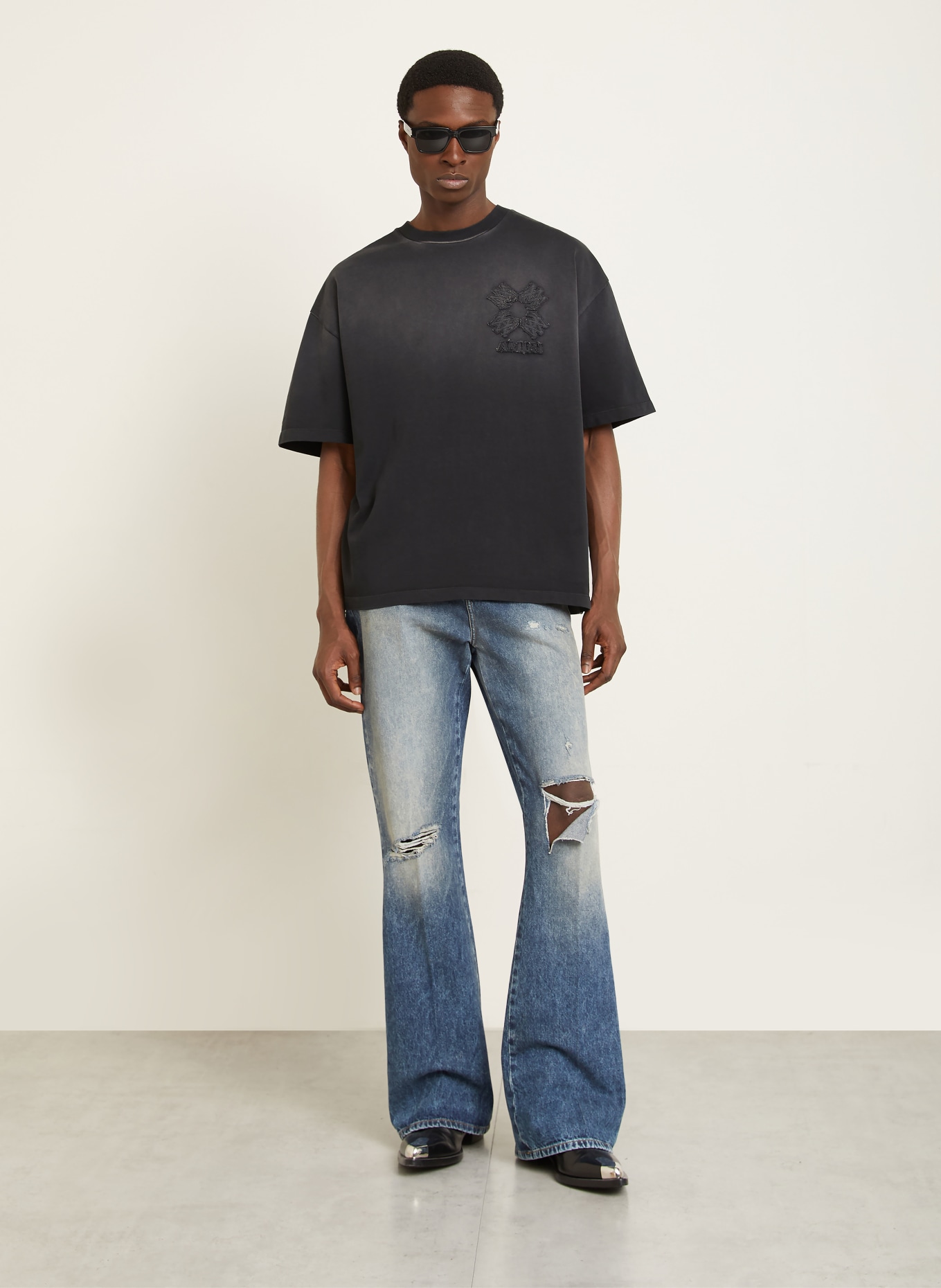 AMIRI Oversized-Shirt: SCHWARZ