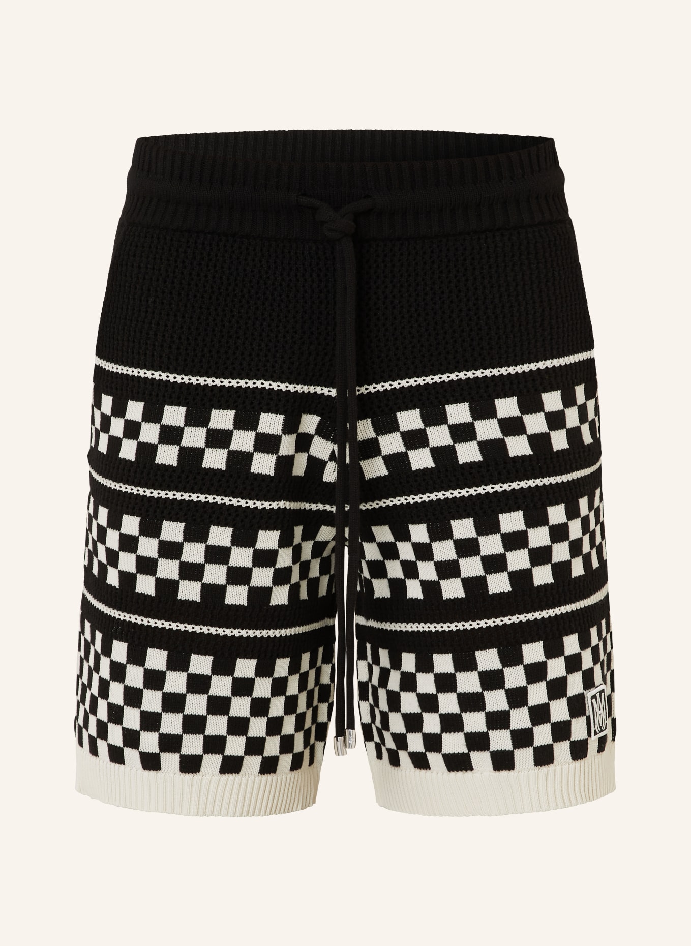 AMIRI knitted shorts: BLACK / ECRU