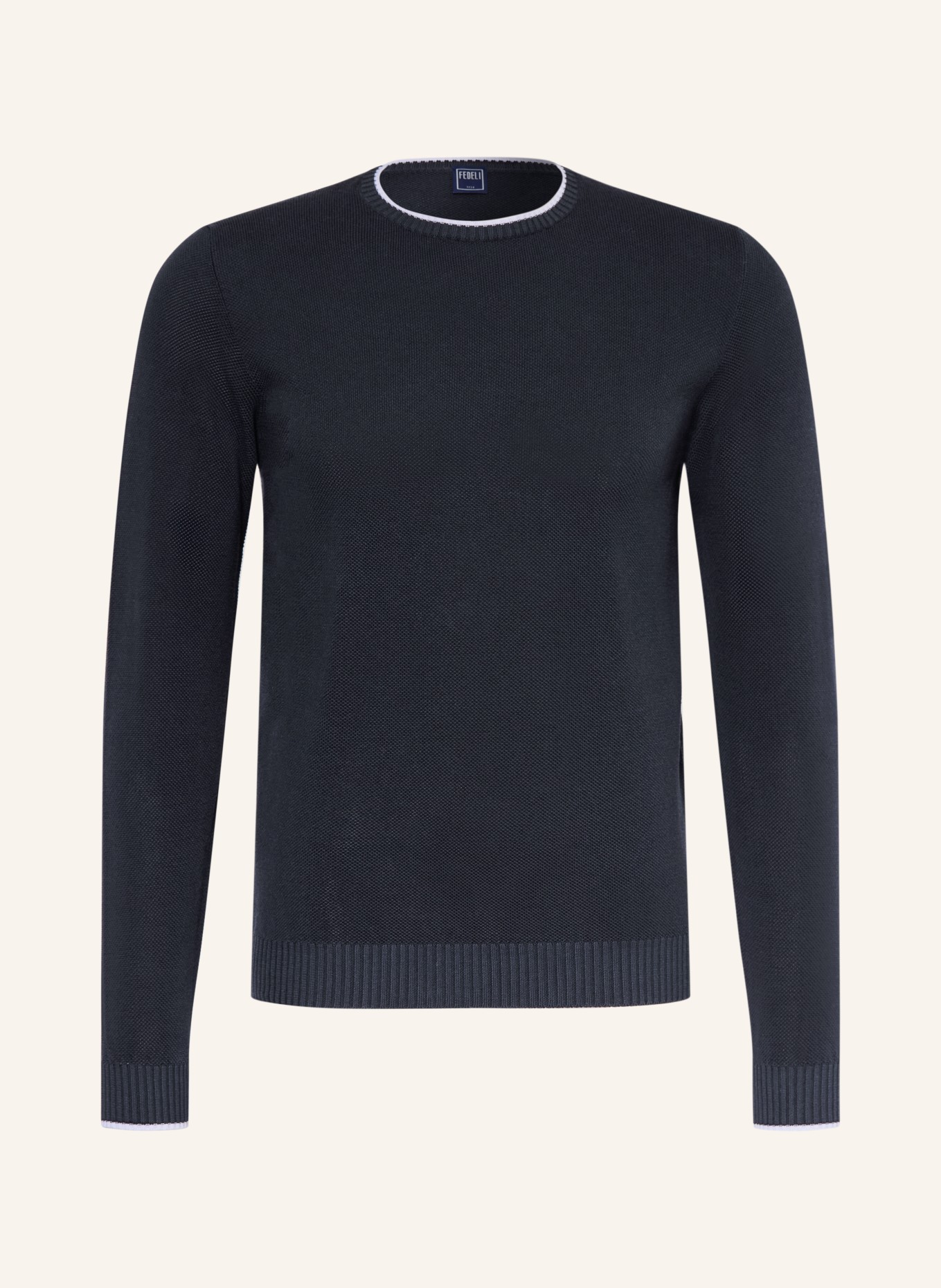 FEDELI sweater: DARK BLUE / WHITE