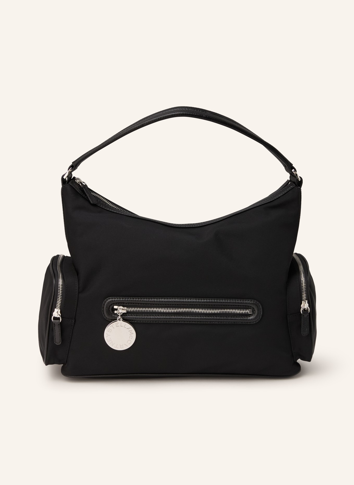 STELLA McCARTNEY Taška přes rameno DARTMOOR: ČERNÁ / STŘÍBRNÁ