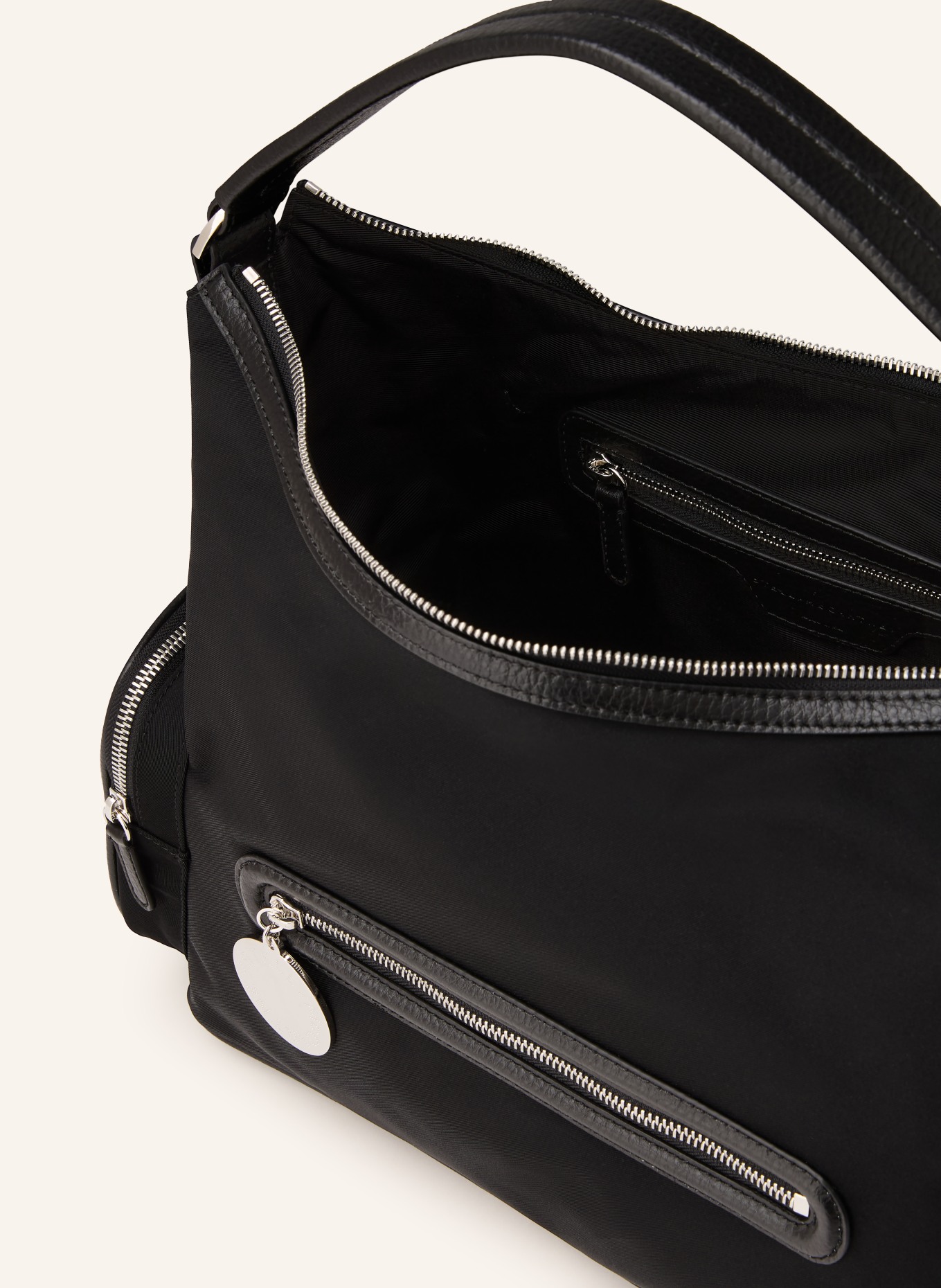 STELLA McCARTNEY Taška přes rameno DARTMOOR: ČERNÁ / STŘÍBRNÁ