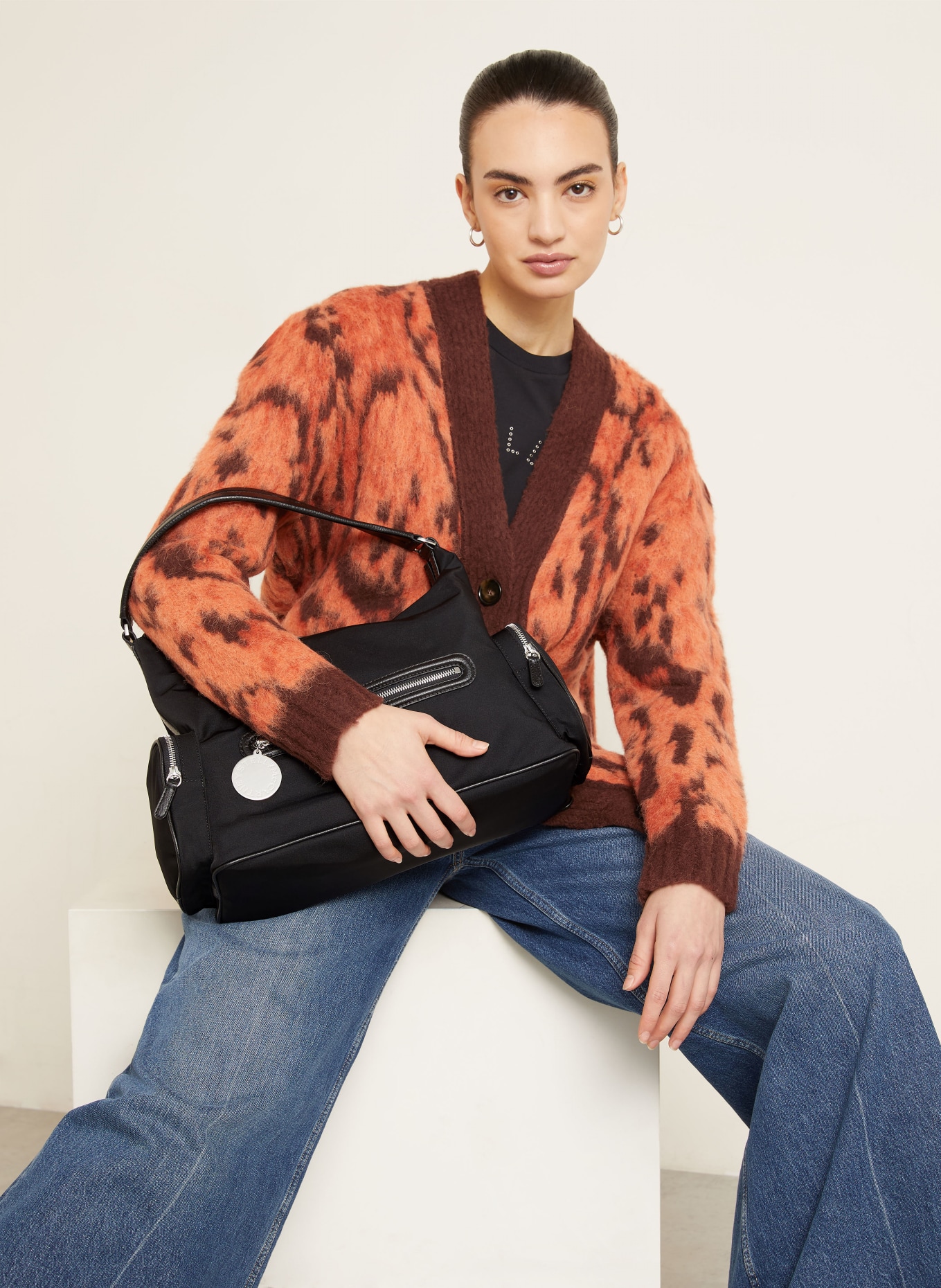 STELLA McCARTNEY Sac à bandoulière DARTMOOR: NOIR / ARGENT