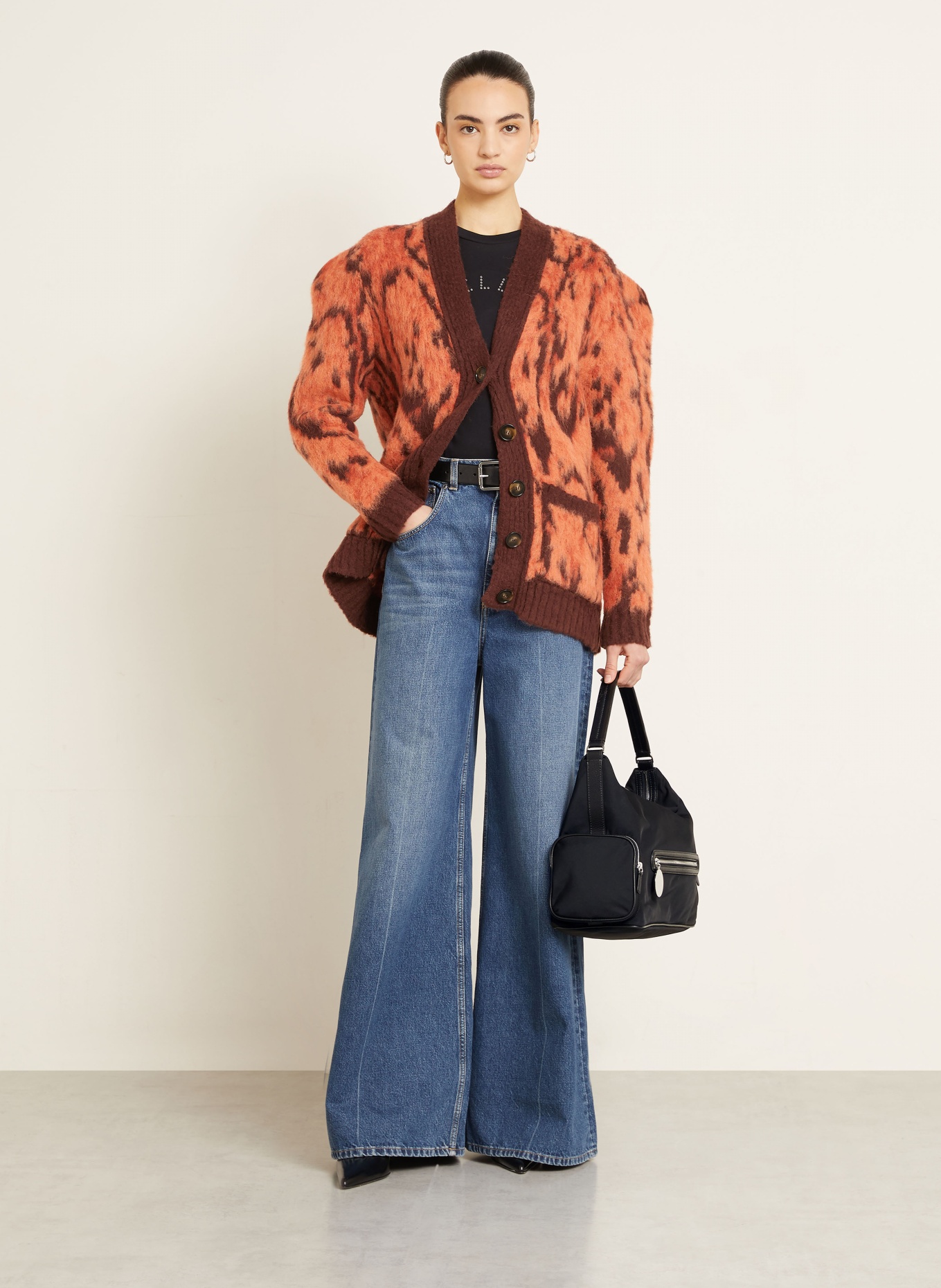 STELLA McCARTNEY Sac à bandoulière DARTMOOR: NOIR / ARGENT