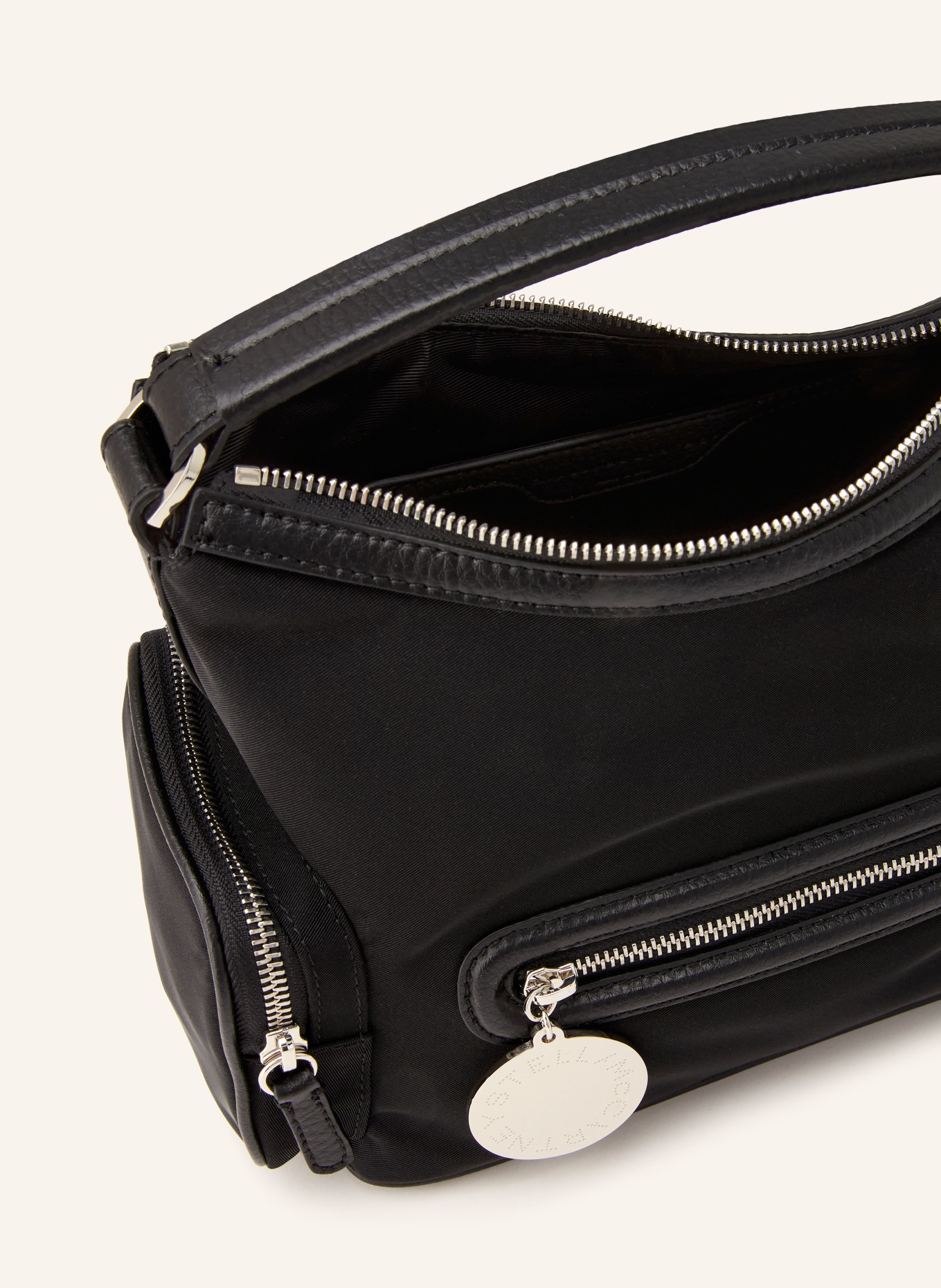 STELLA McCARTNEY Umhängetasche: SCHWARZ / SILBER