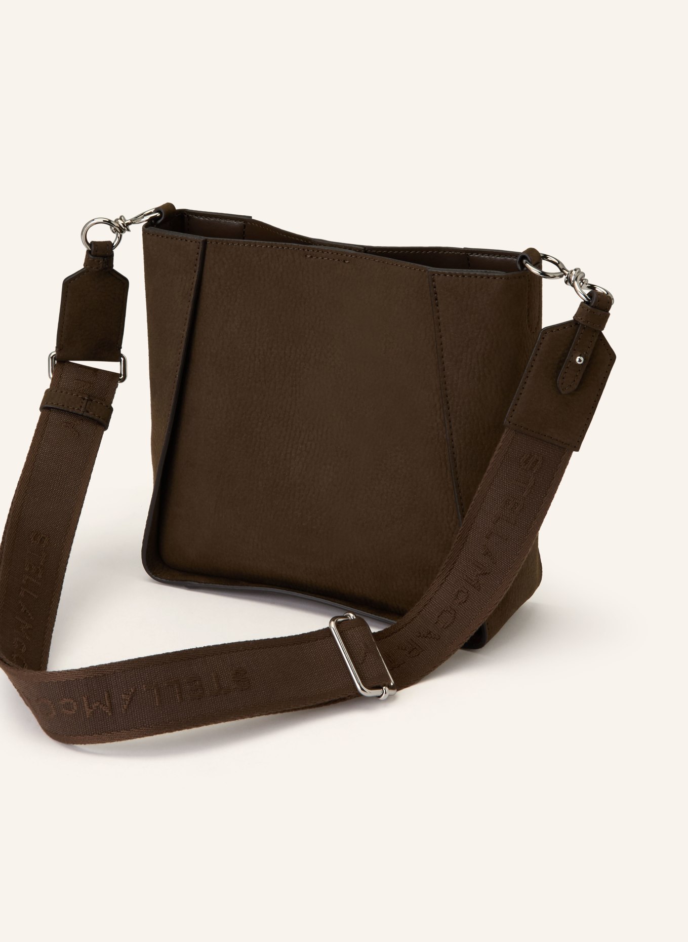 STELLA McCARTNEY shoulder bag: DARK BROWN / SILVER