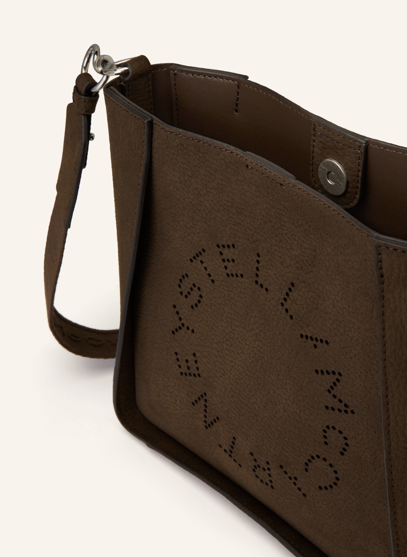 STELLA McCARTNEY shoulder bag: DARK BROWN / SILVER