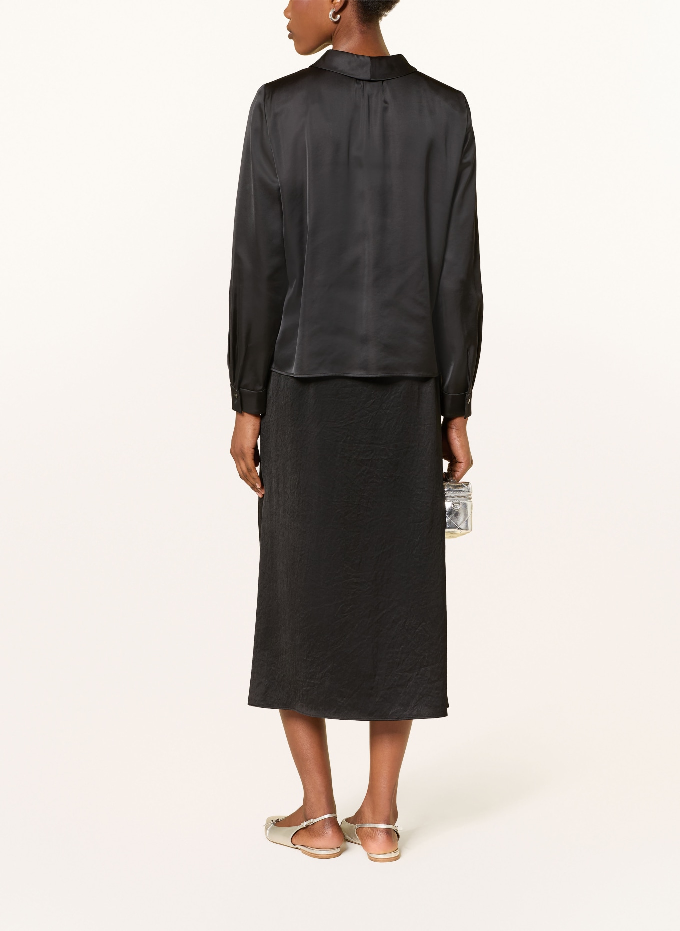 MARC CAIN Satinrock: 900 BLACK