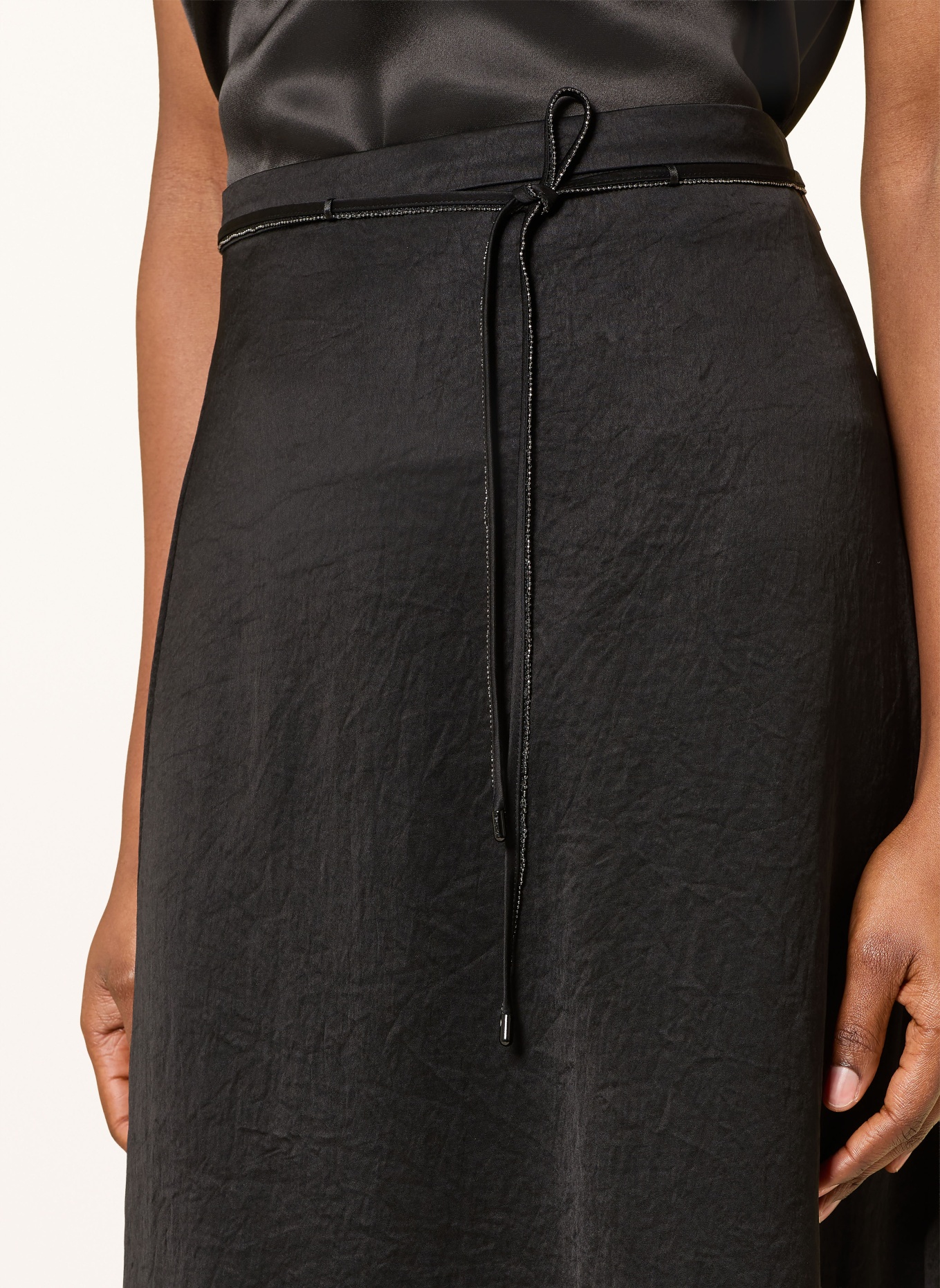 MARC CAIN Satinrock: 900 BLACK