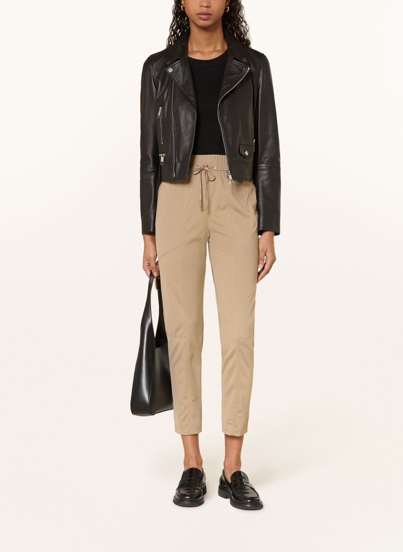 MARC CAIN Kalhoty RHODOS v joggingovém stylu: 628 dune new