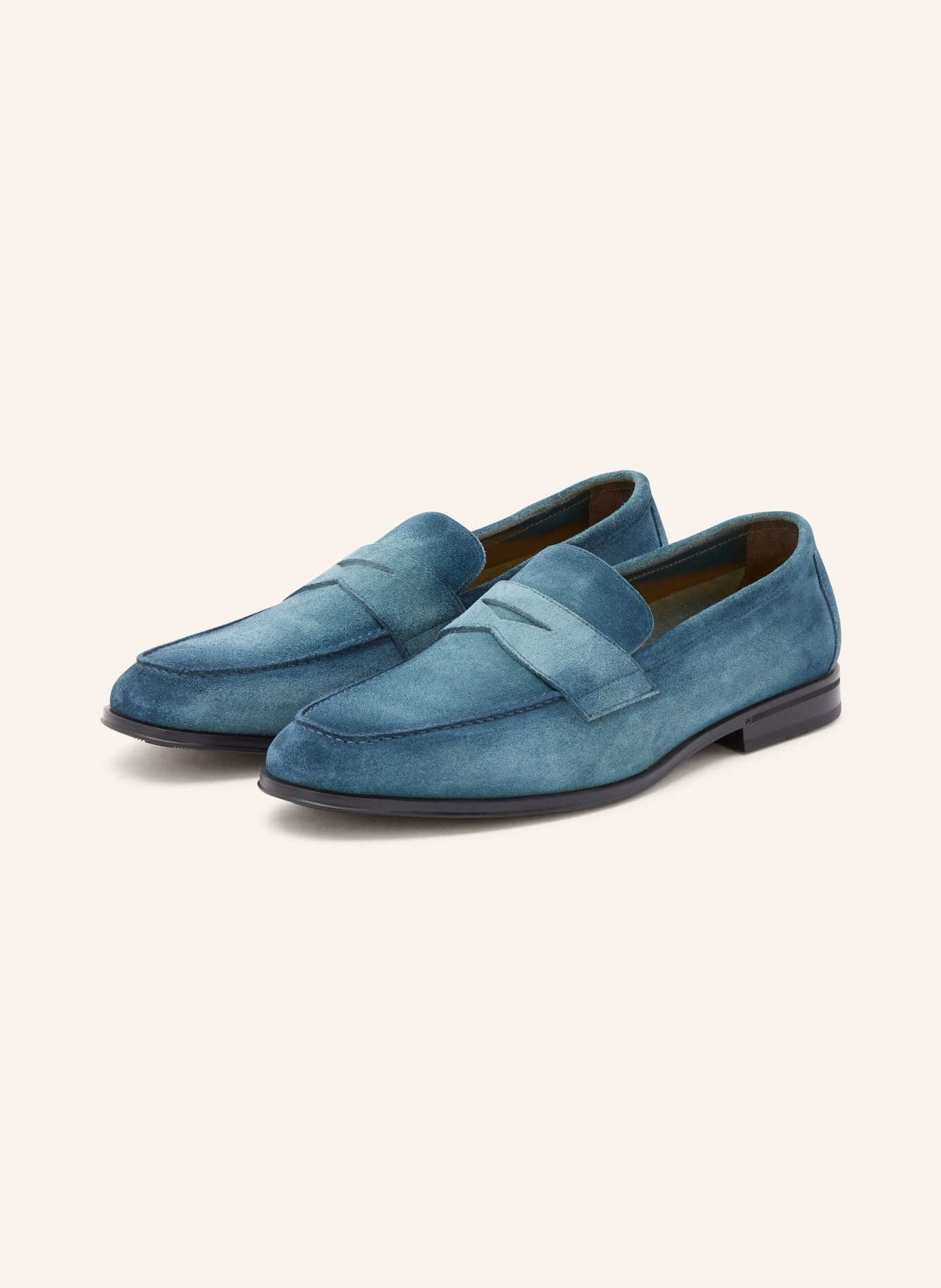 DOUCAL'S penny loafer: TEAL