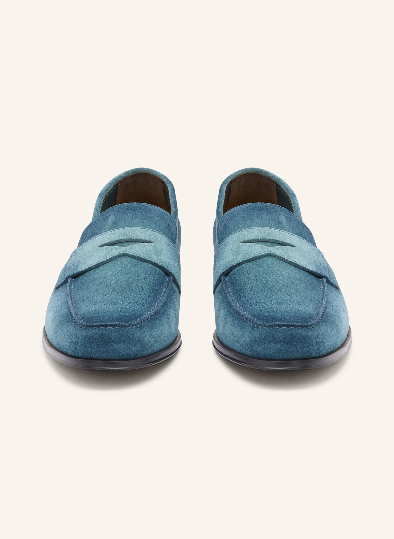 DOUCAL'S penny loafer: TEAL
