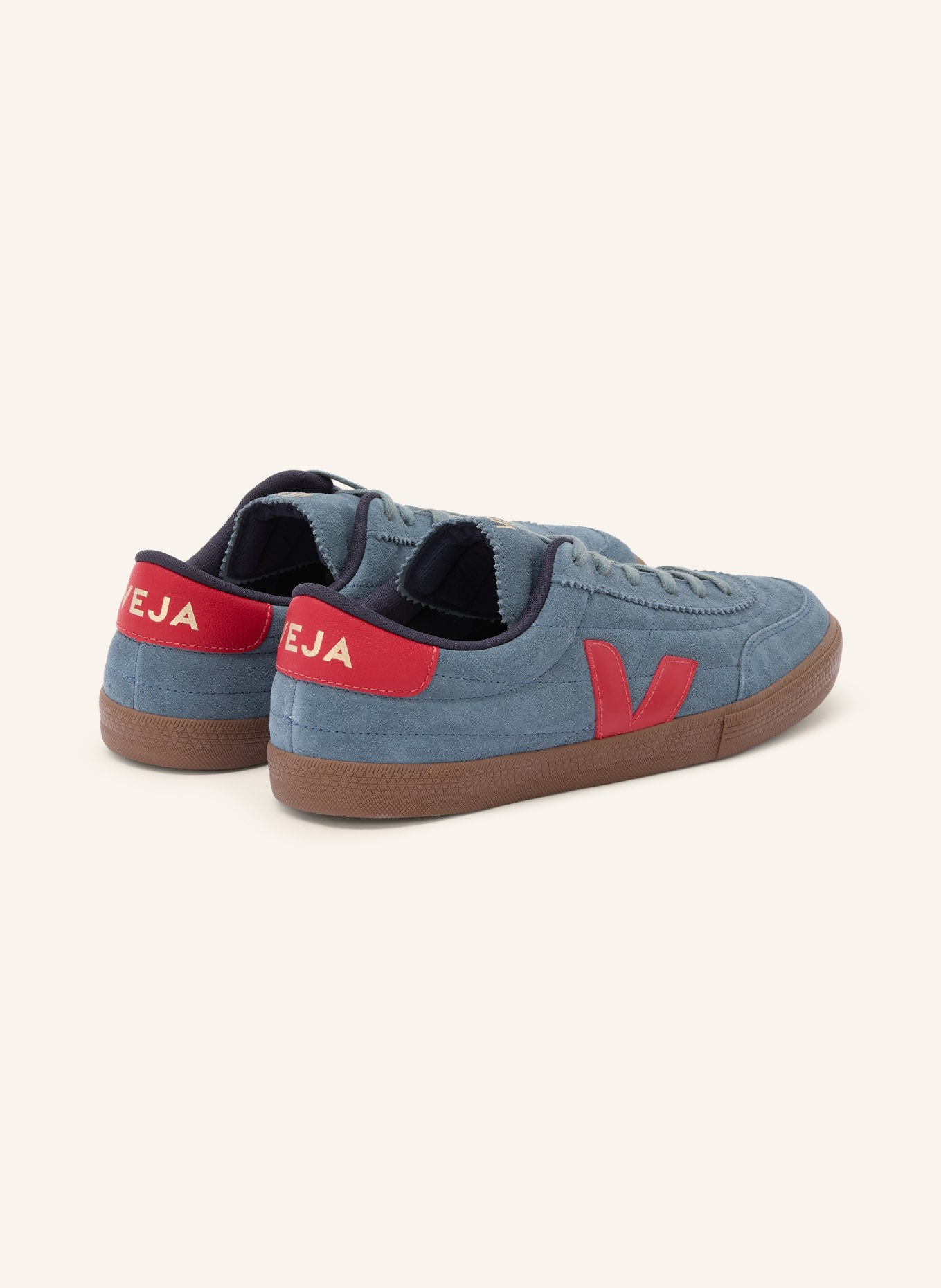 VEJA Sneaker PANENKA: BLAUGRAU / GOLD / ROT