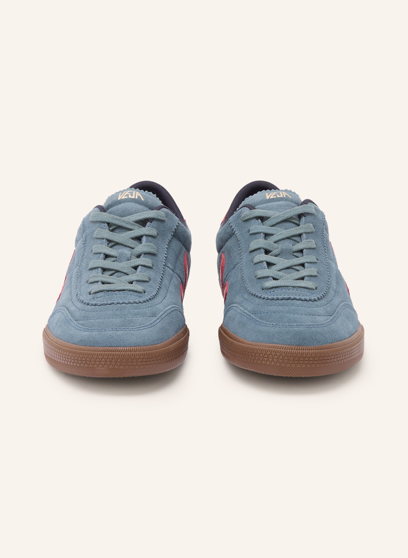 VEJA Sneaker PANENKA: BLAUGRAU / GOLD / ROT