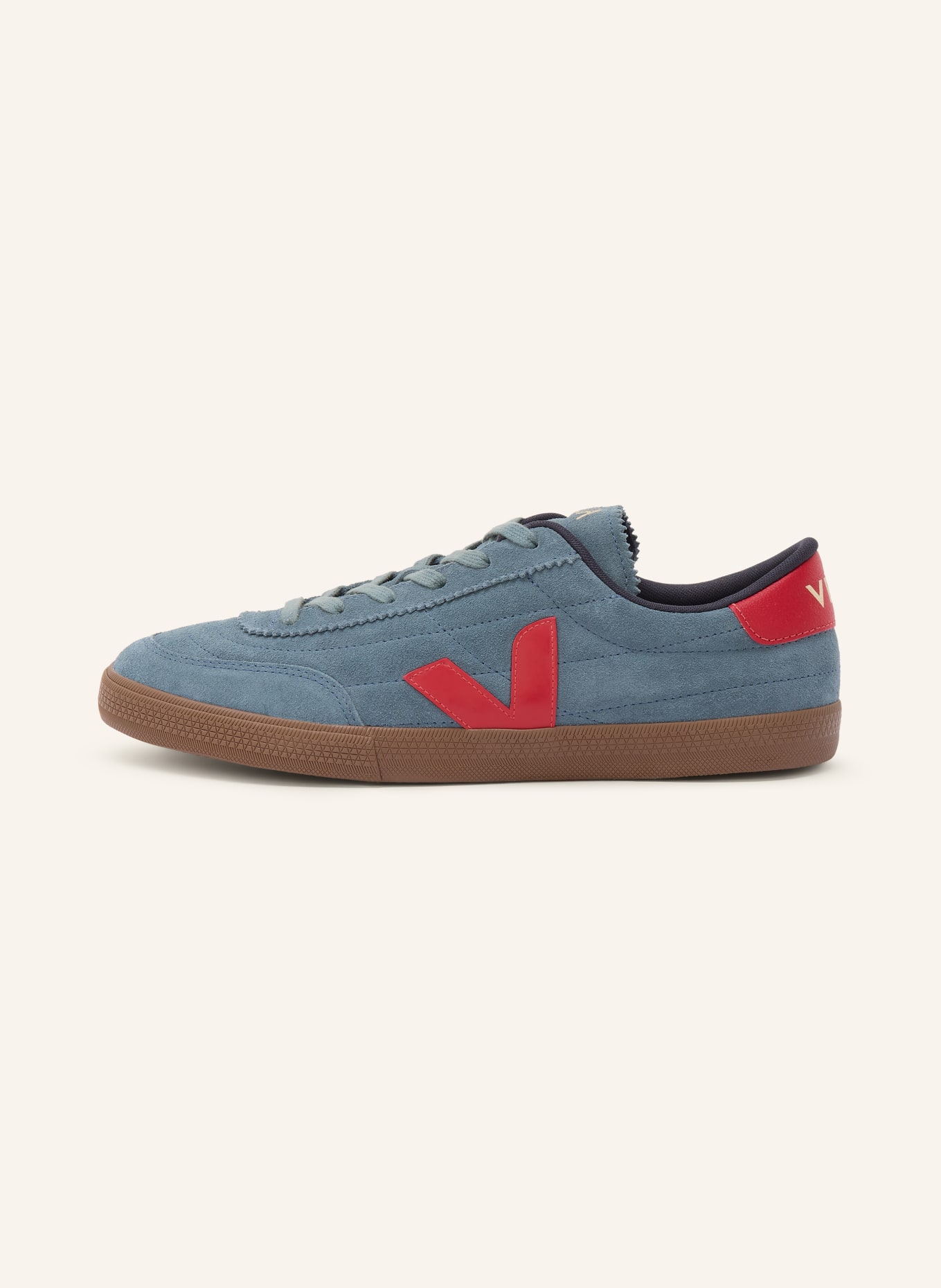 VEJA Sneaker PANENKA: BLAUGRAU / GOLD / ROT