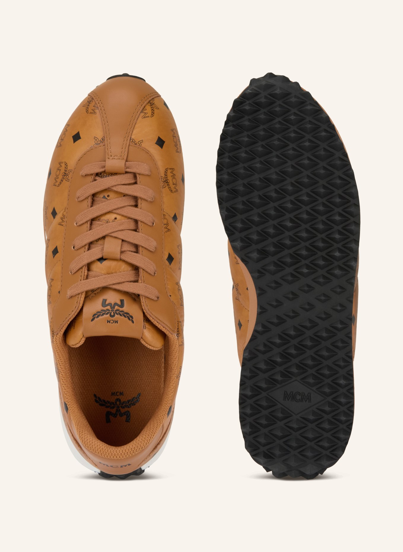 MCM Sneaker DIAMANTE: COGNAC / SCHWARZ