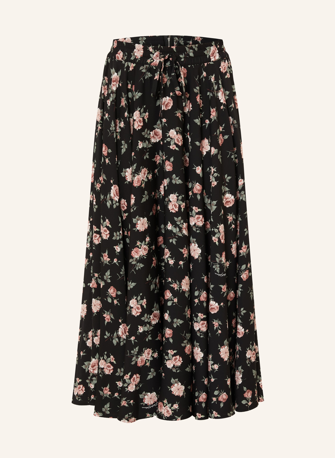 DOLCE & GABBANA Seidenrock: SCHWARZ / ROSÉ / GRÜN