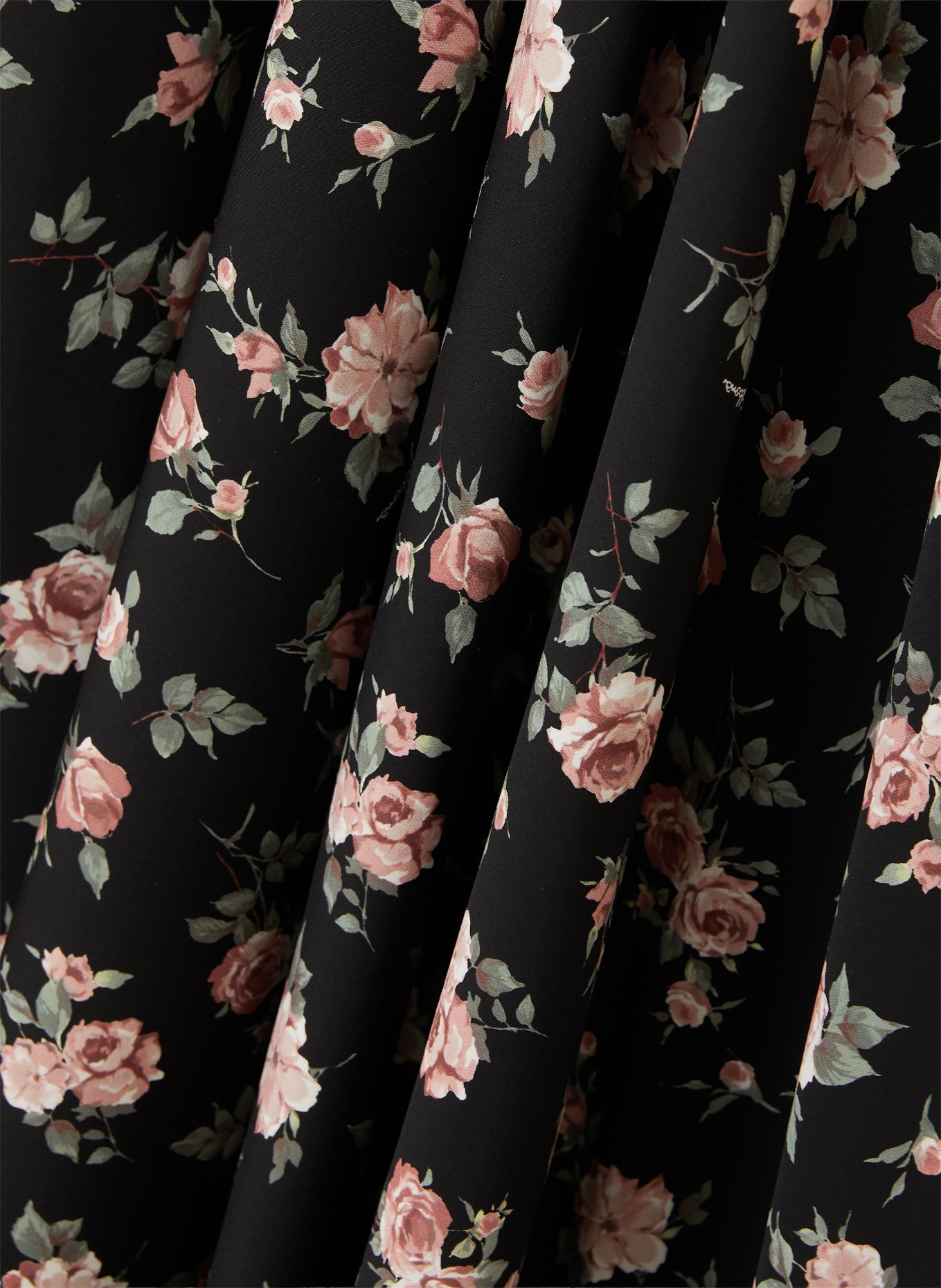 DOLCE & GABBANA Seidenrock: SCHWARZ / ROSÉ / GRÜN