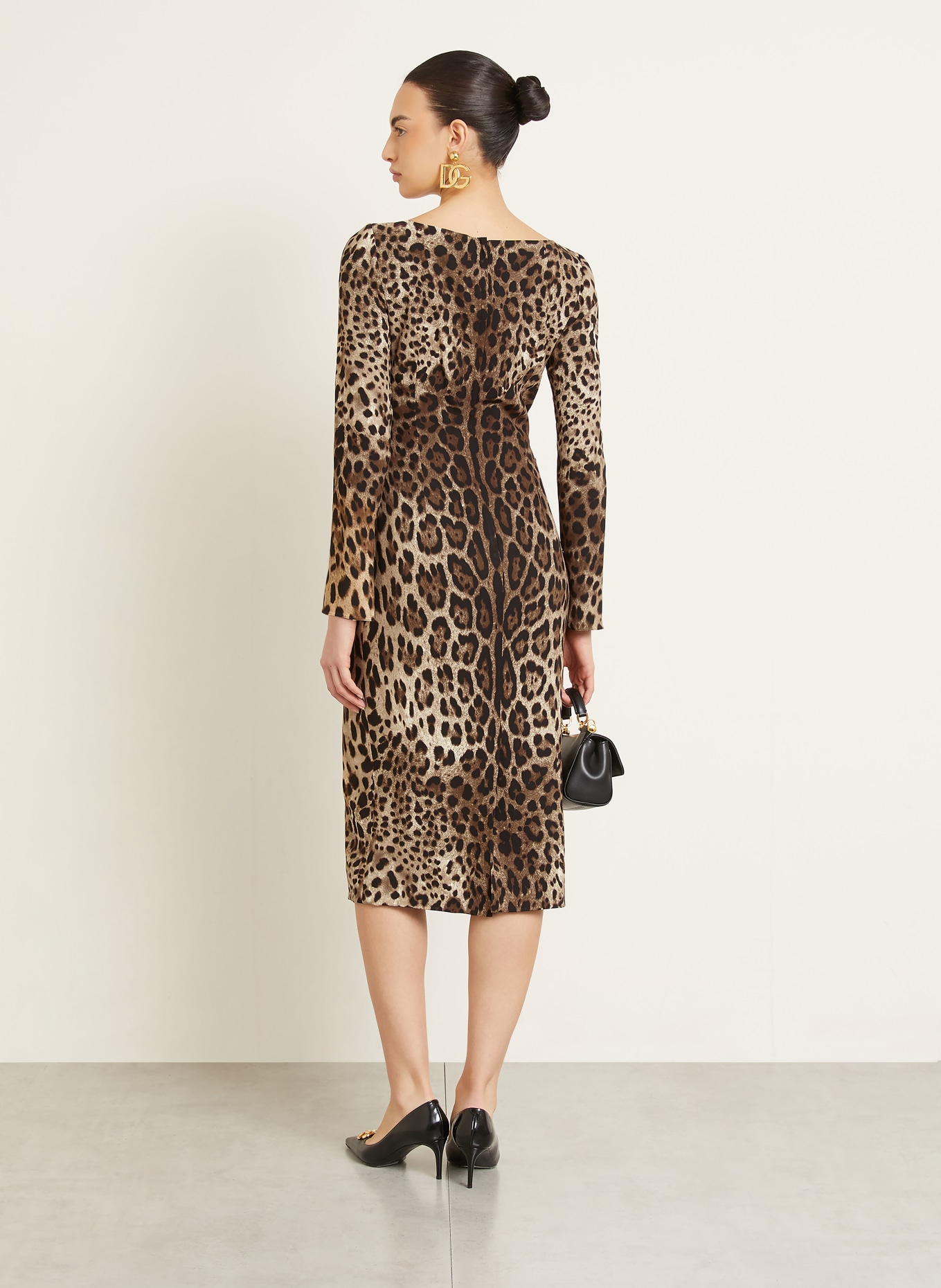 DOLCE & GABBANA Etuikleid: BRAUN / HELLBRAUN / DUNKELBRAUN