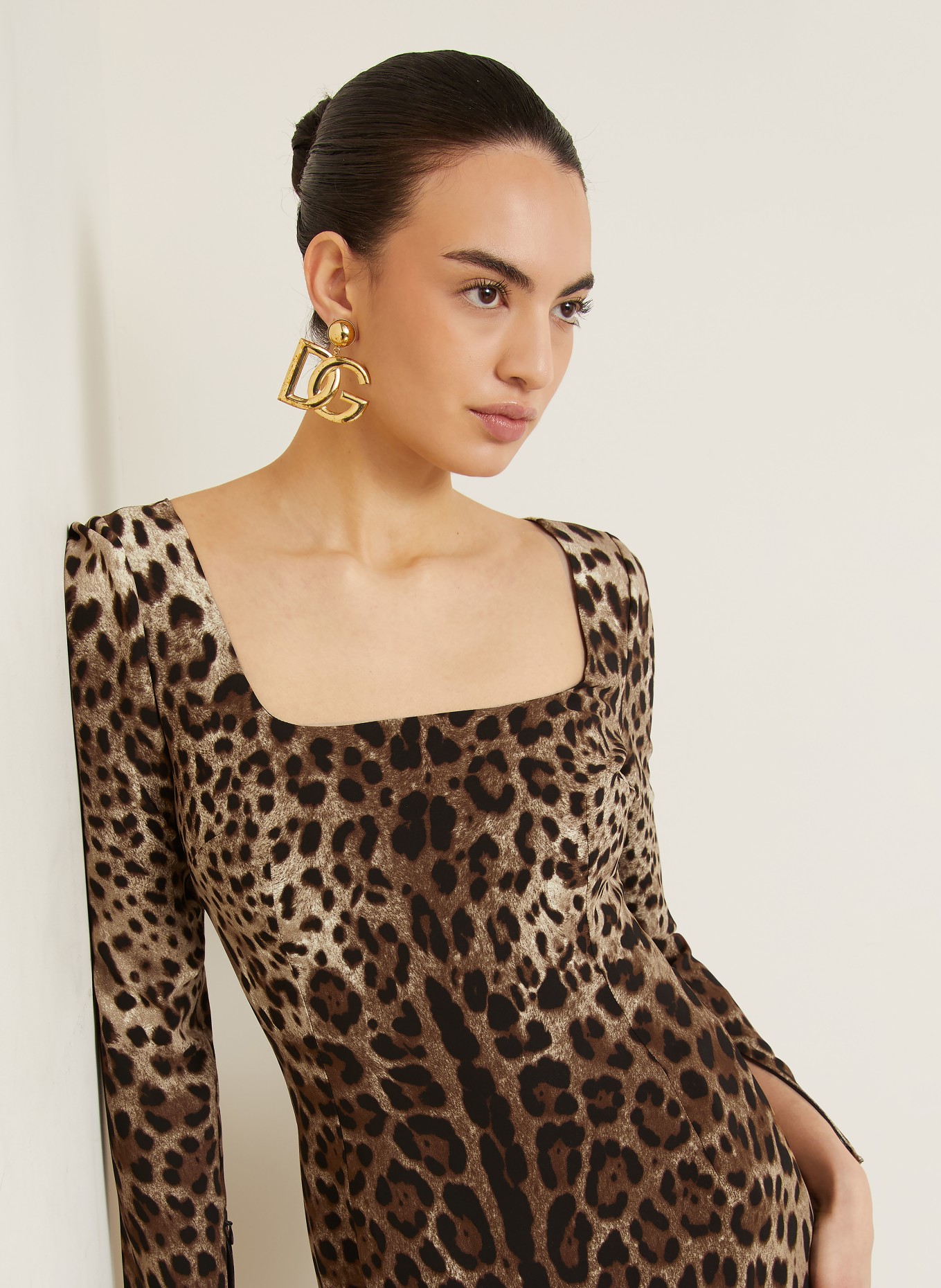 DOLCE & GABBANA Etuikleid: BRAUN / HELLBRAUN / DUNKELBRAUN