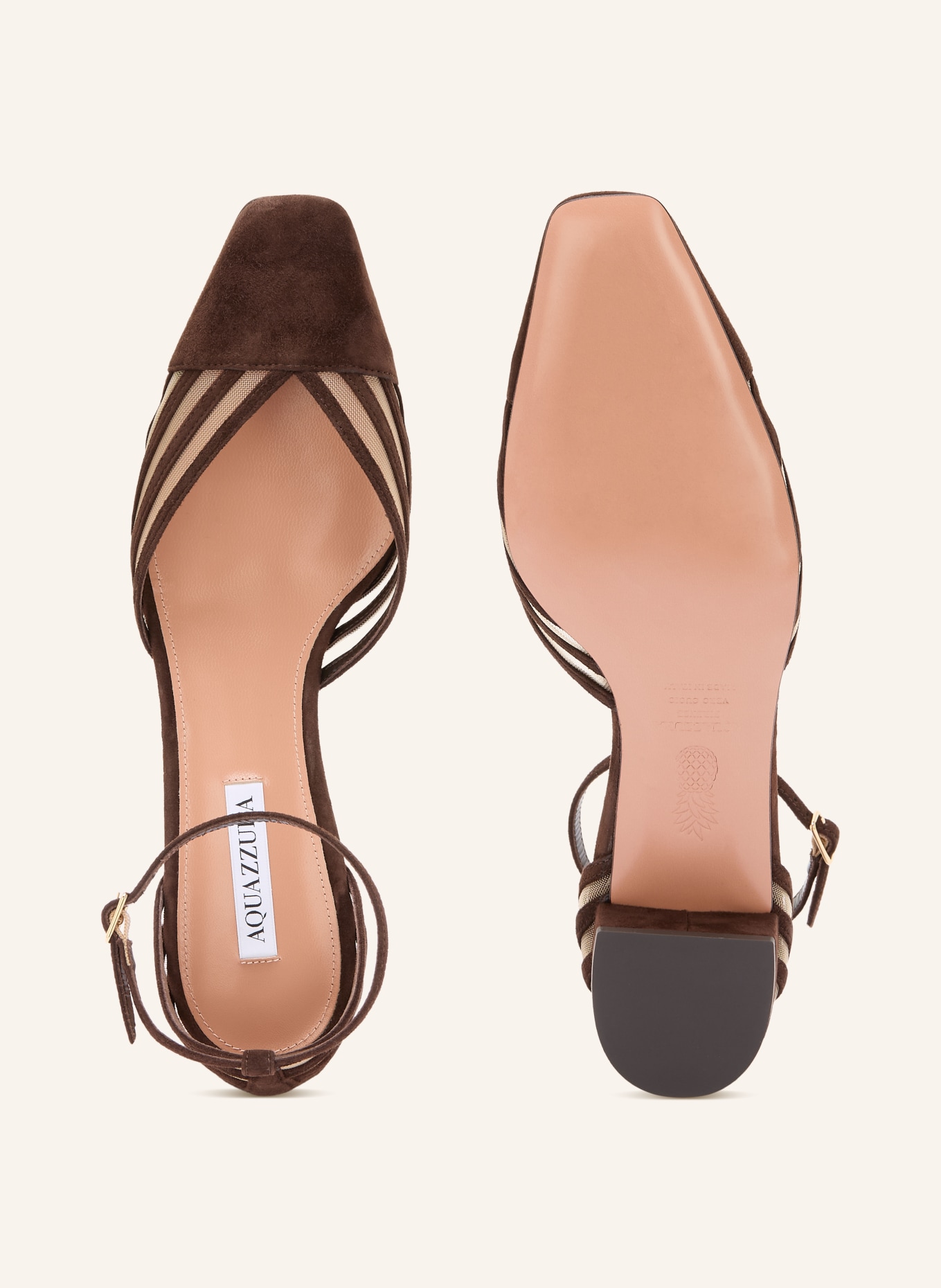 AQUAZZURA ALANA pumps: DARK BROWN