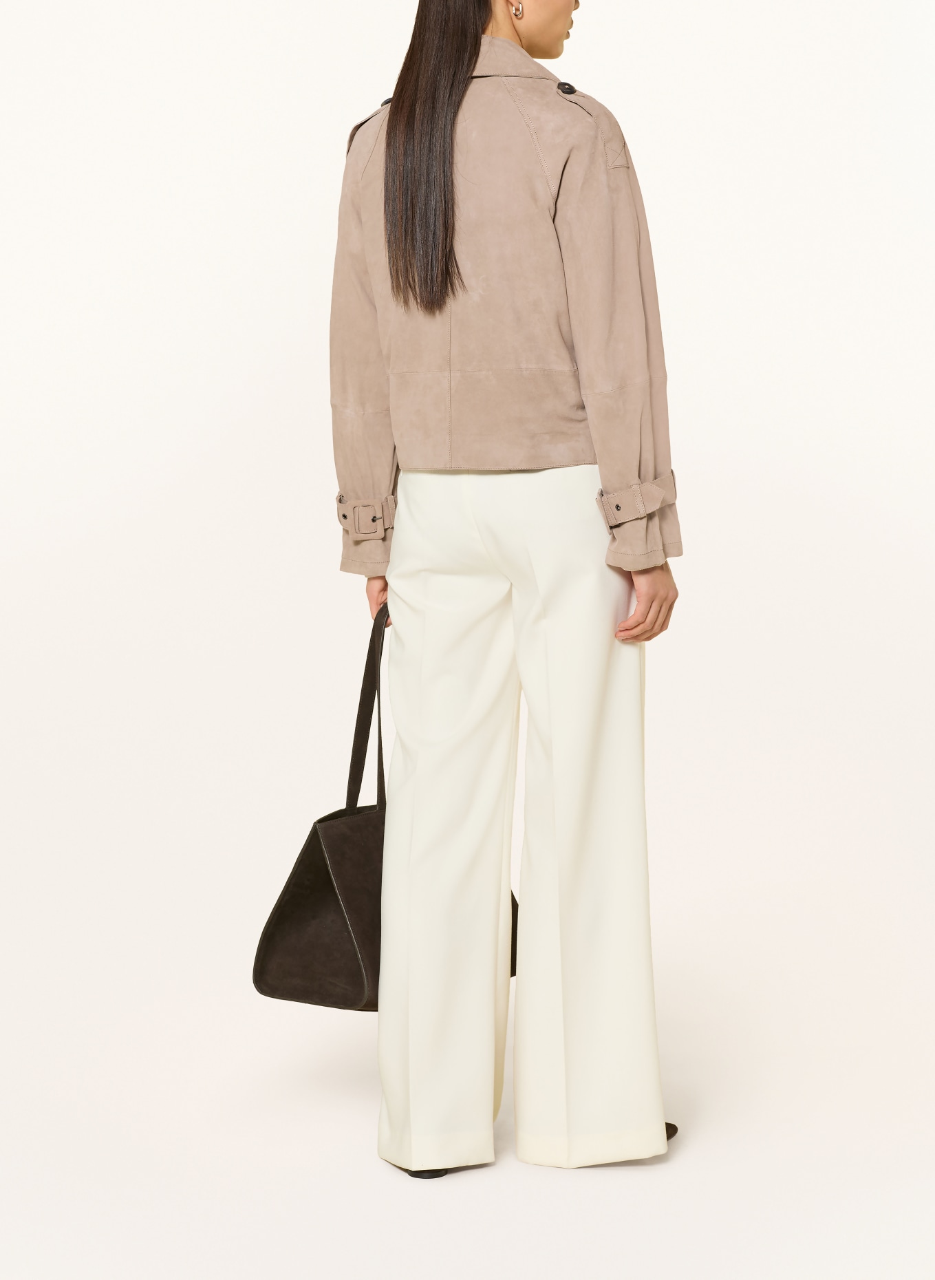 darling harbour Lederjacke: GREY TAUPE