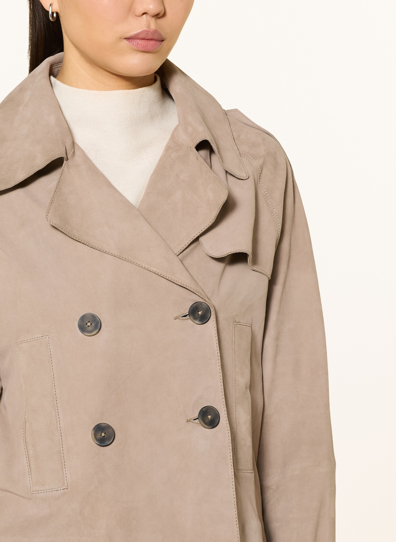 darling harbour Lederjacke: GREY TAUPE