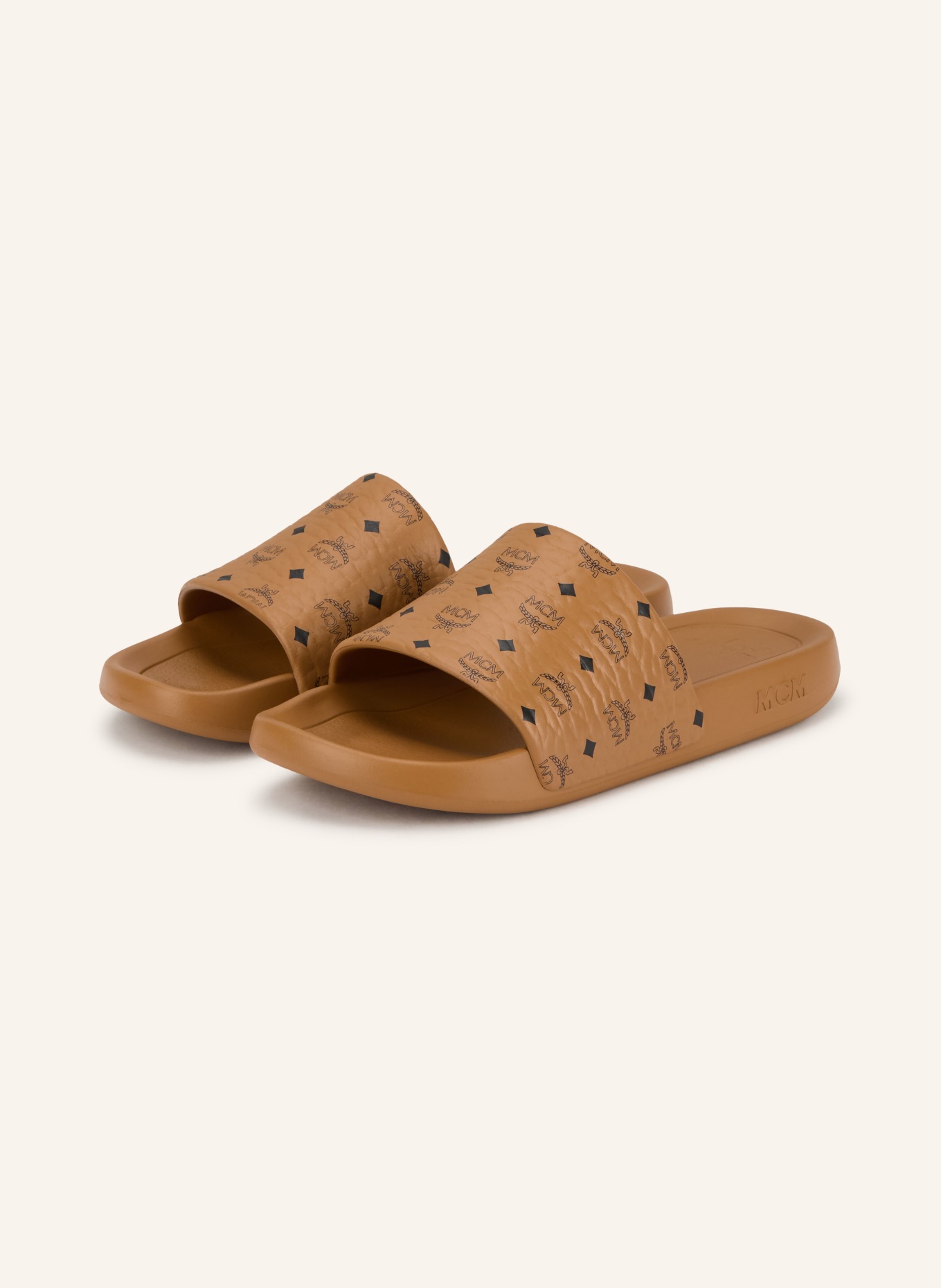 MCM Pantoletten: COGNAC