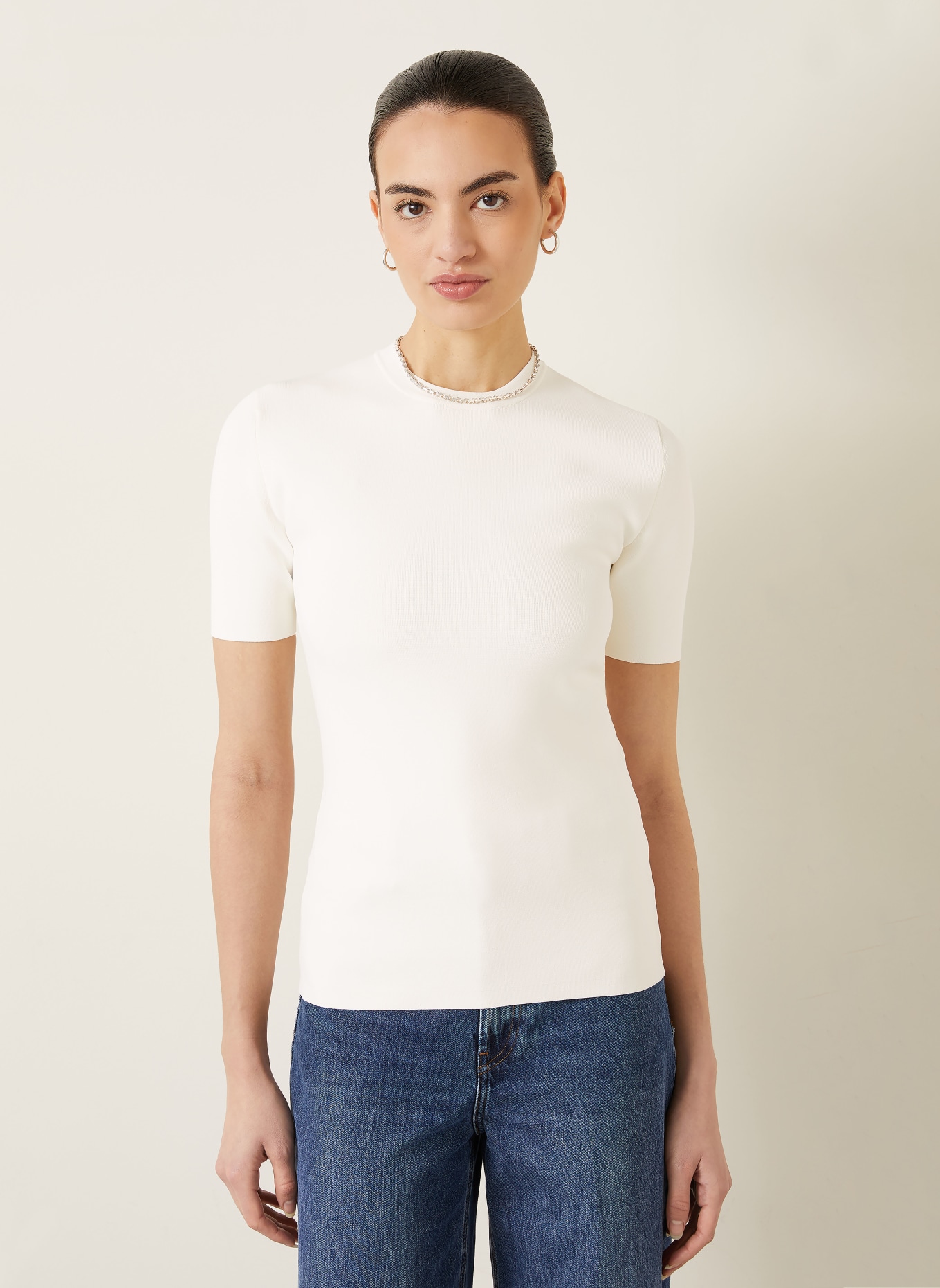 TOTEME knit shirt: CREAM