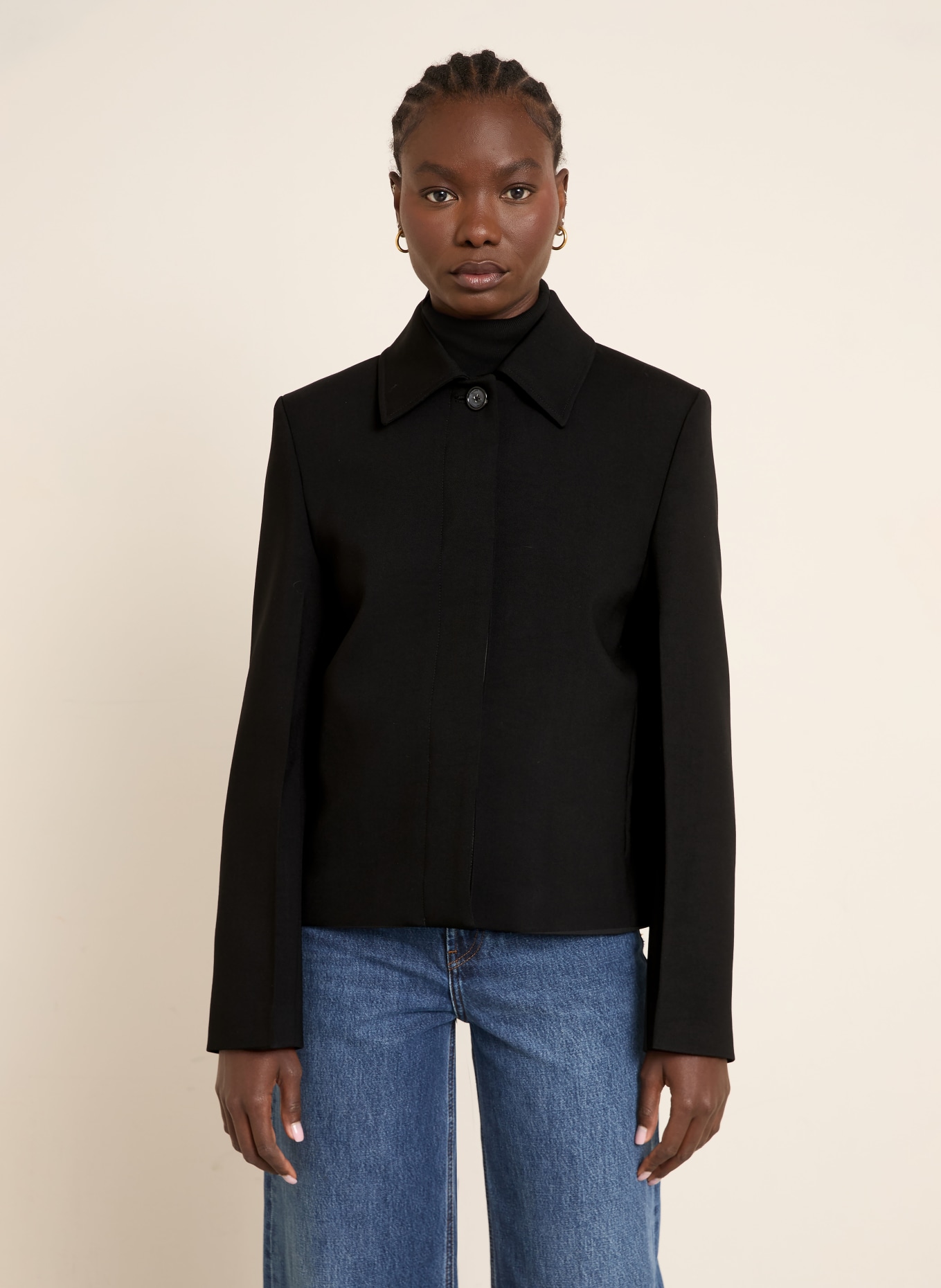 TOTEME Kastenjacke: SCHWARZ