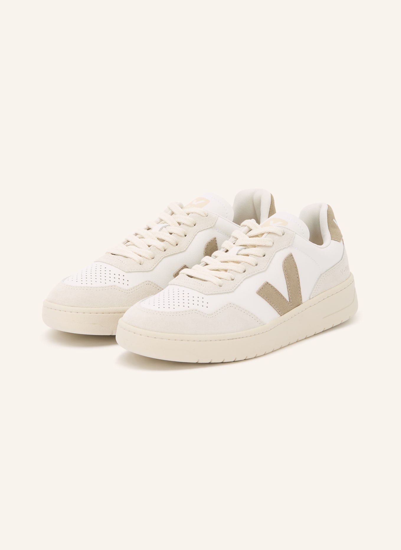 VEJA Sneaker V-90: CREME / BEIGE / TAUPE