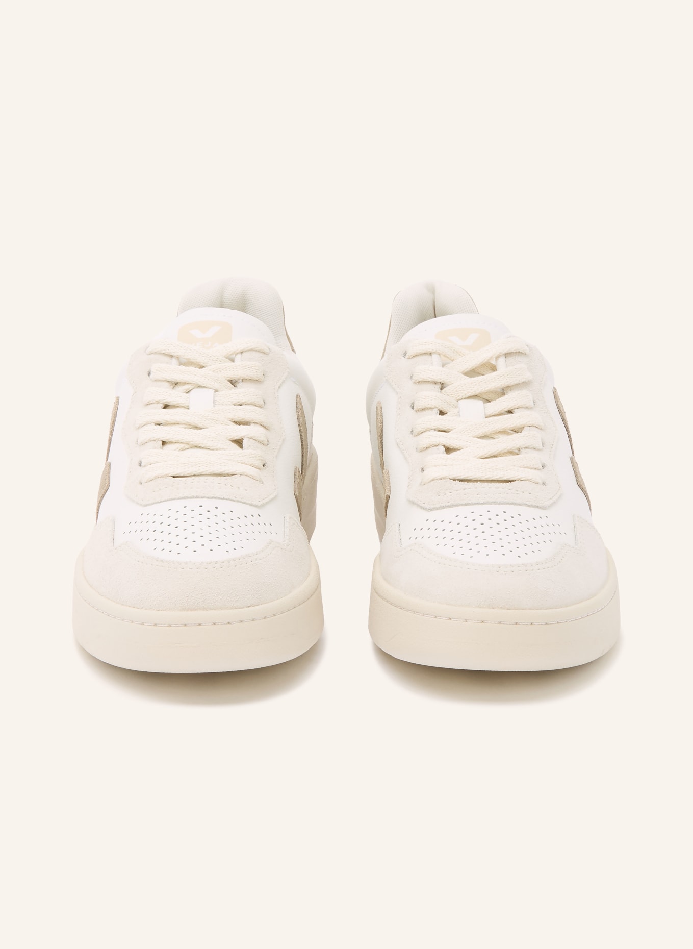 VEJA Sneaker V-90: CREME / BEIGE / TAUPE