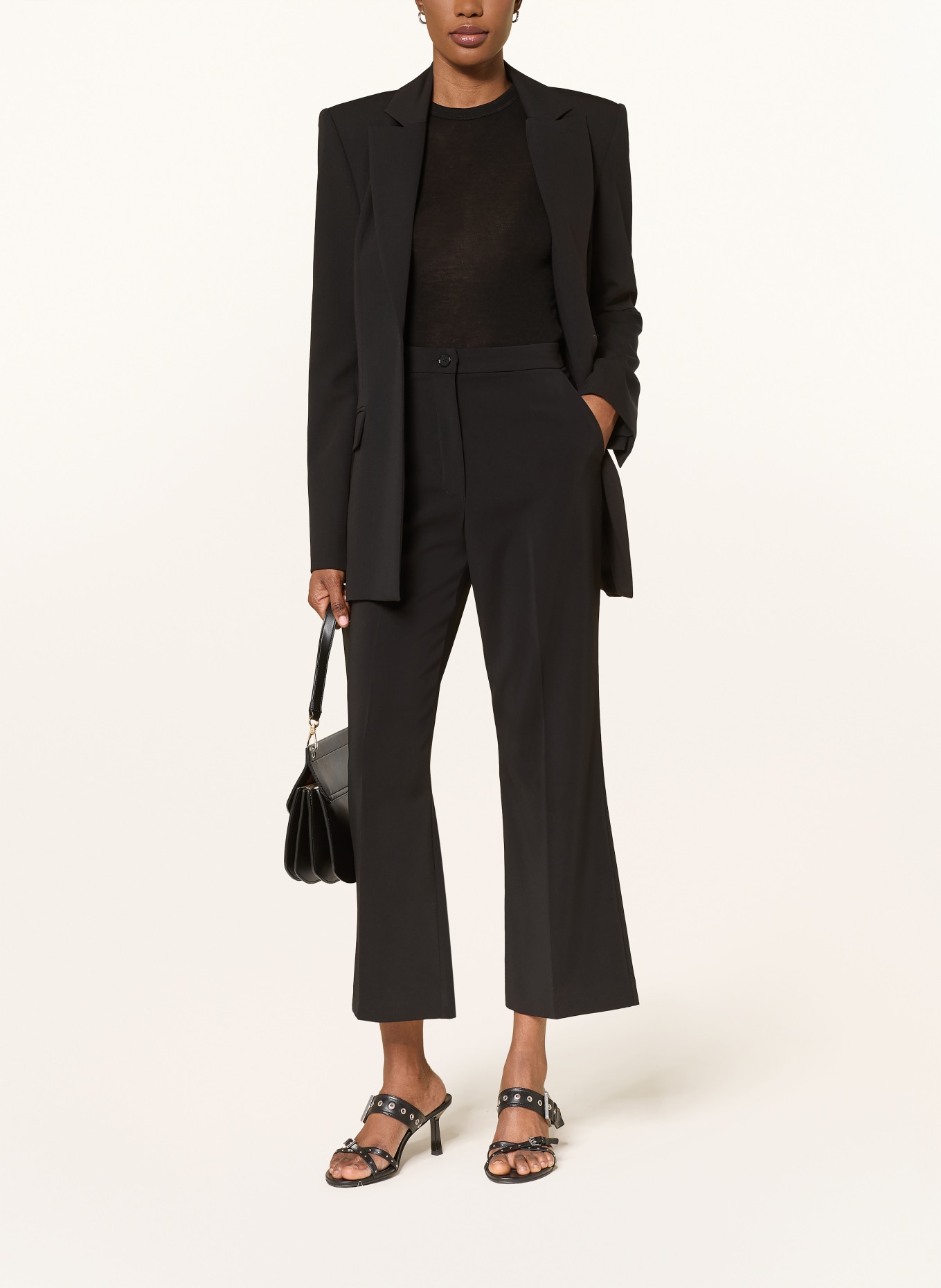 PATRIZIA PEPE Spodnie 7/8: CZARNY