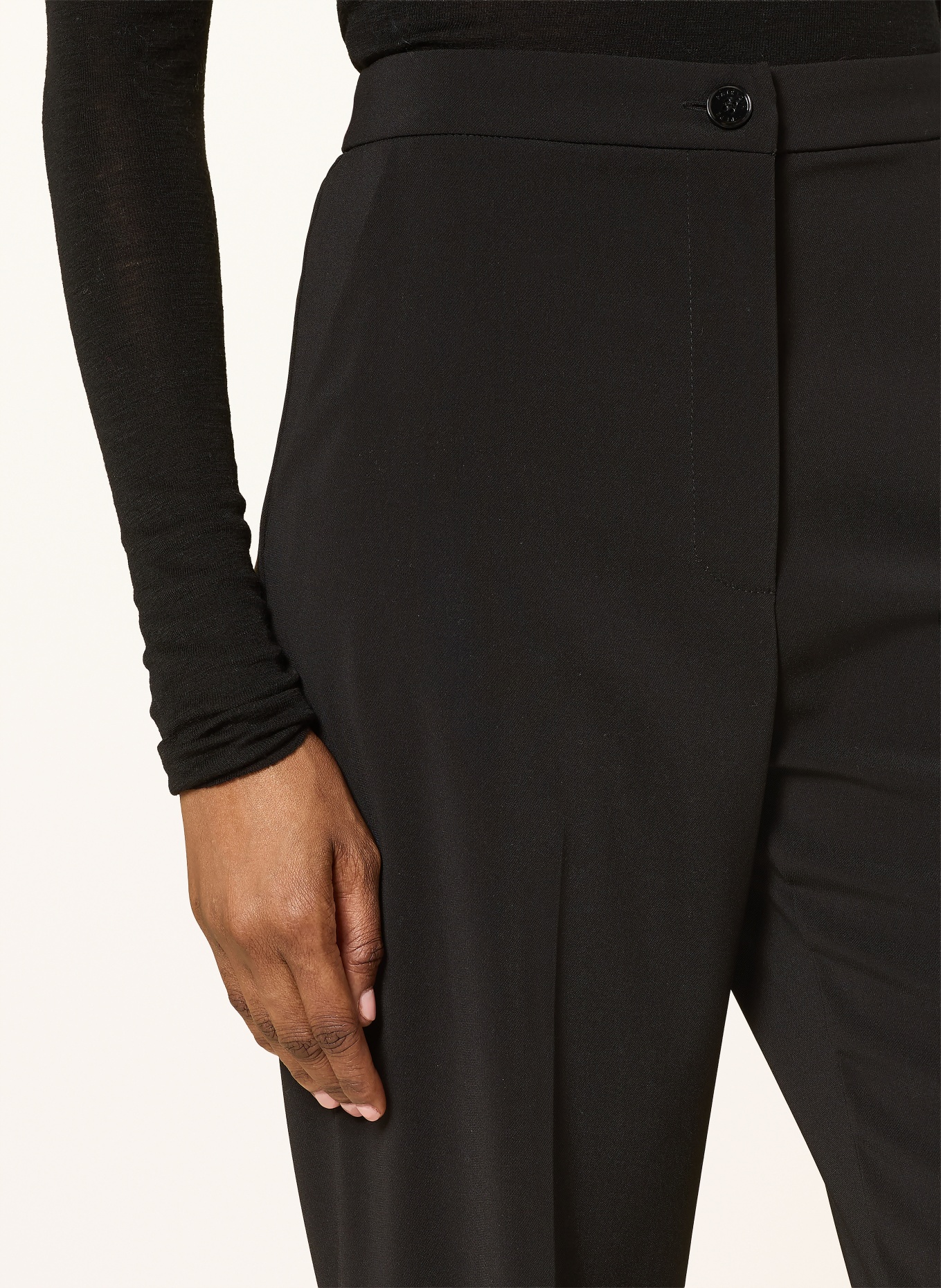 PATRIZIA PEPE Spodnie 7/8: CZARNY