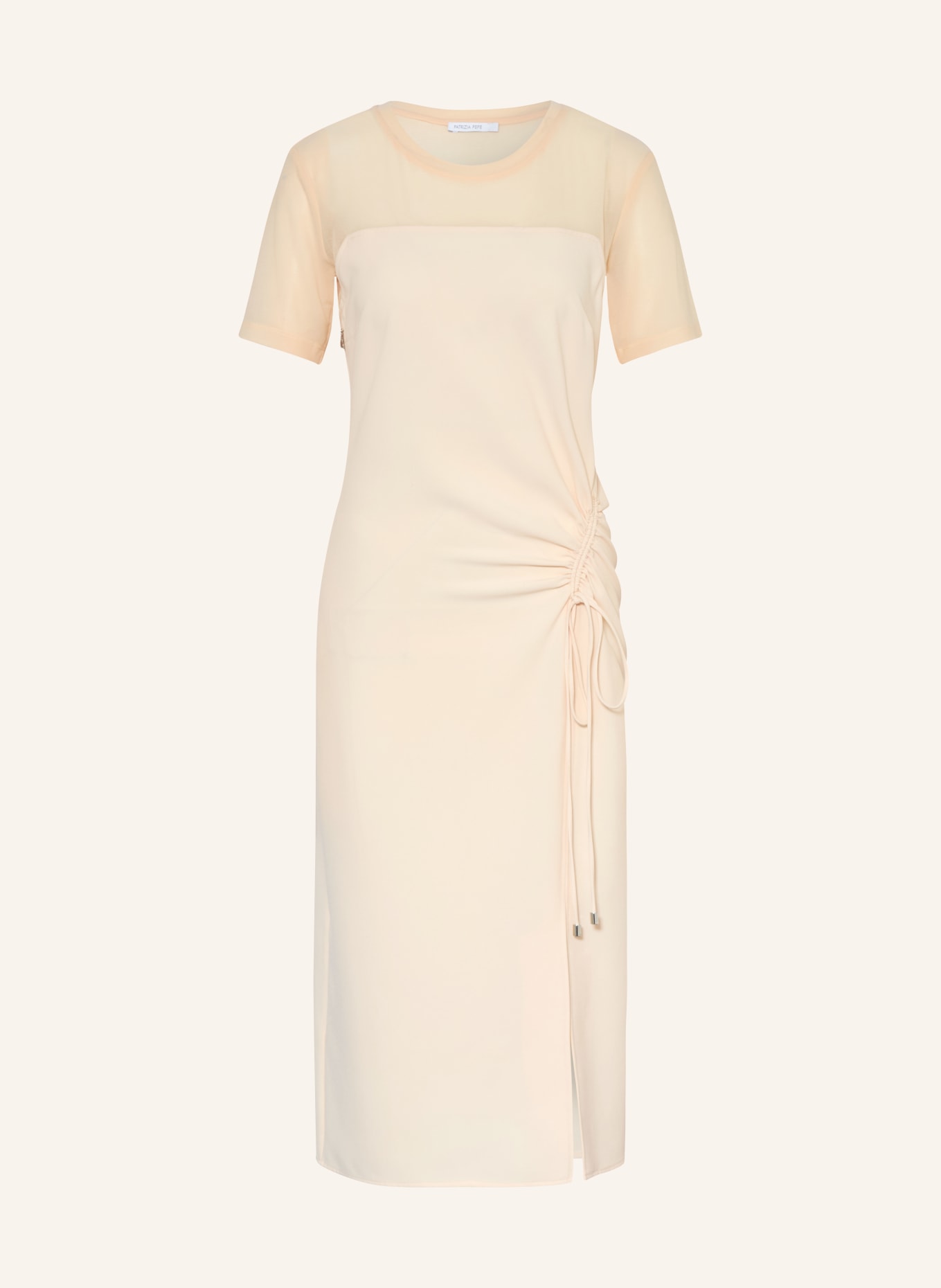 PATRIZIA PEPE Jurk in verschillende materialen: ECRU