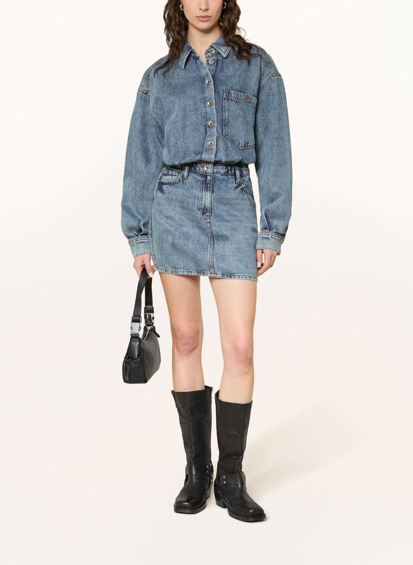 PATRIZIA PEPE robe en jean: BLEU