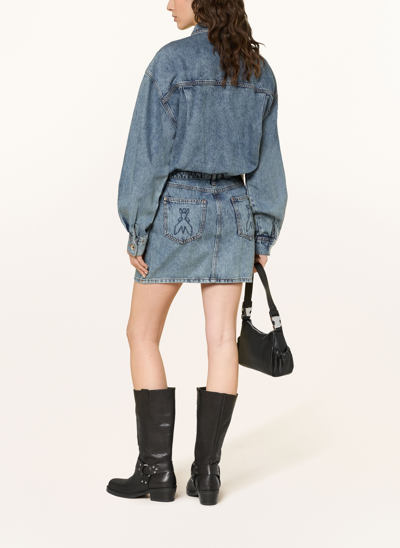 PATRIZIA PEPE robe en jean: BLEU