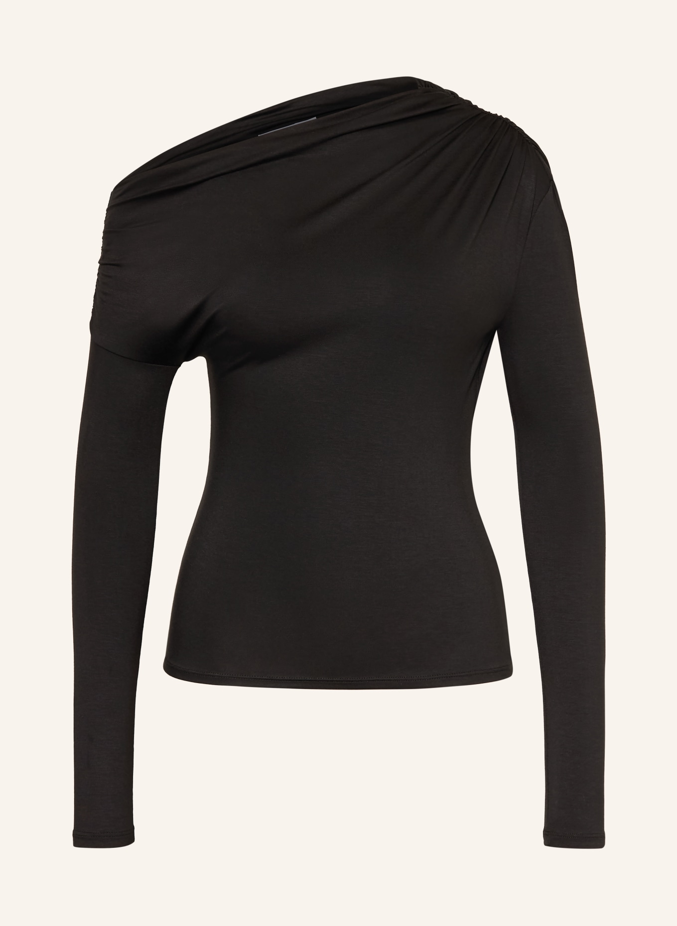 PATRIZIA PEPE One-Shoulder-Shirt MAGLIA: SCHWARZ
