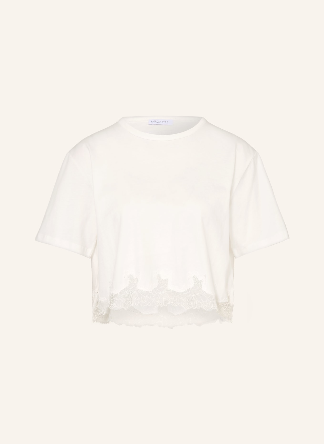 PATRIZIA PEPE T-shirt with lace: WHITE