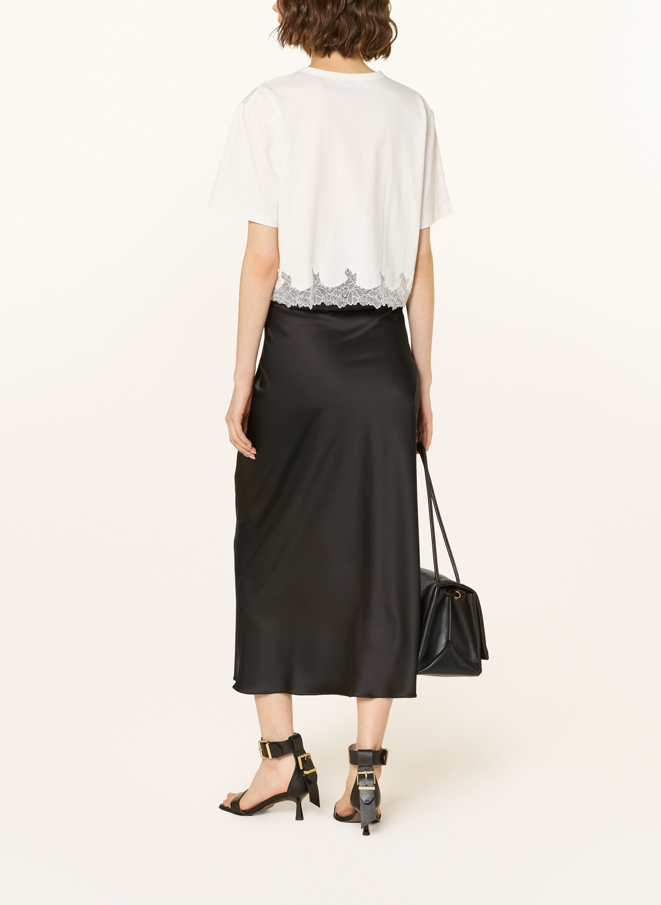 PATRIZIA PEPE T-shirt with lace: WHITE