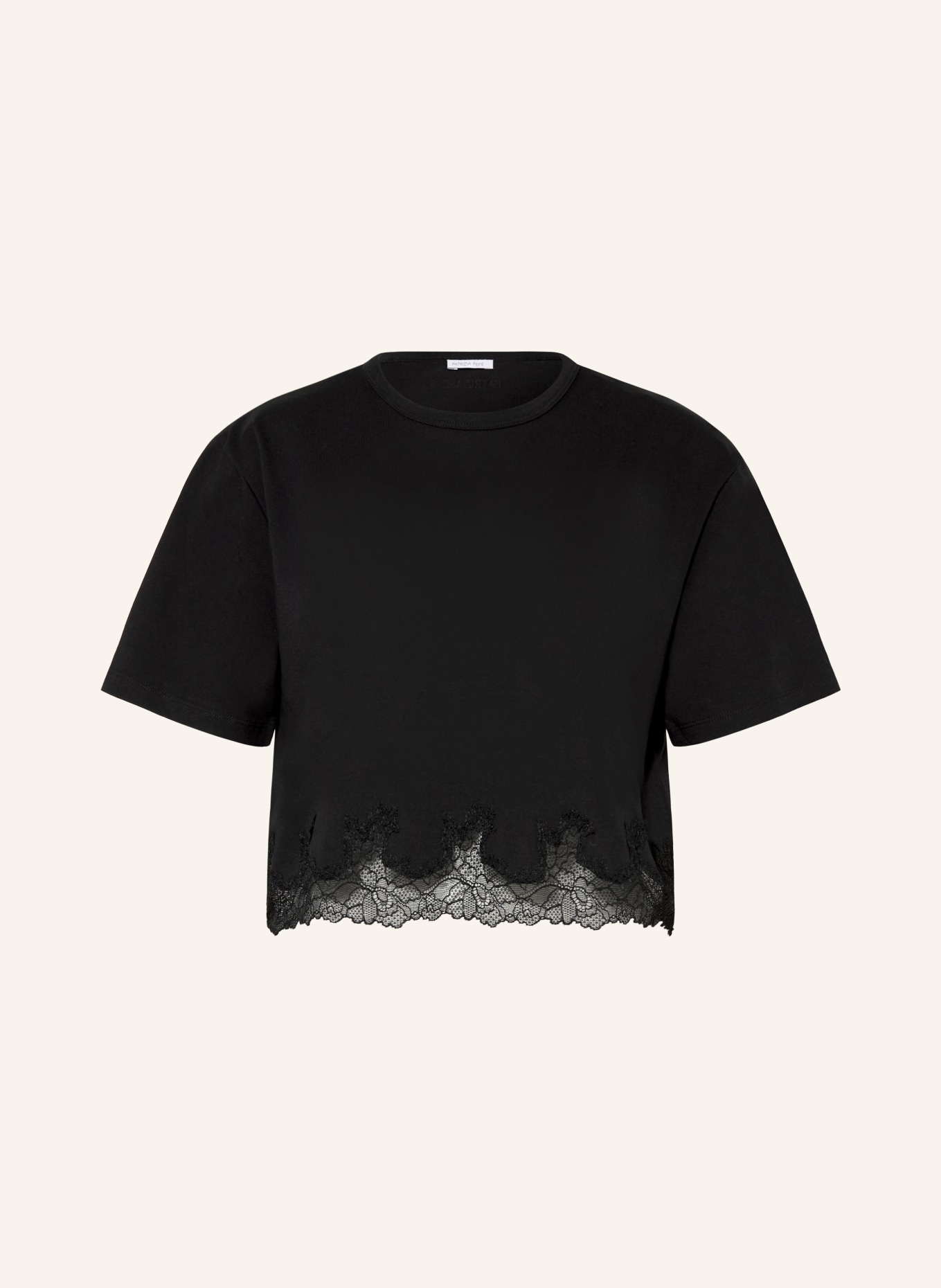 PATRIZIA PEPE T-shirt with lace: BLACK