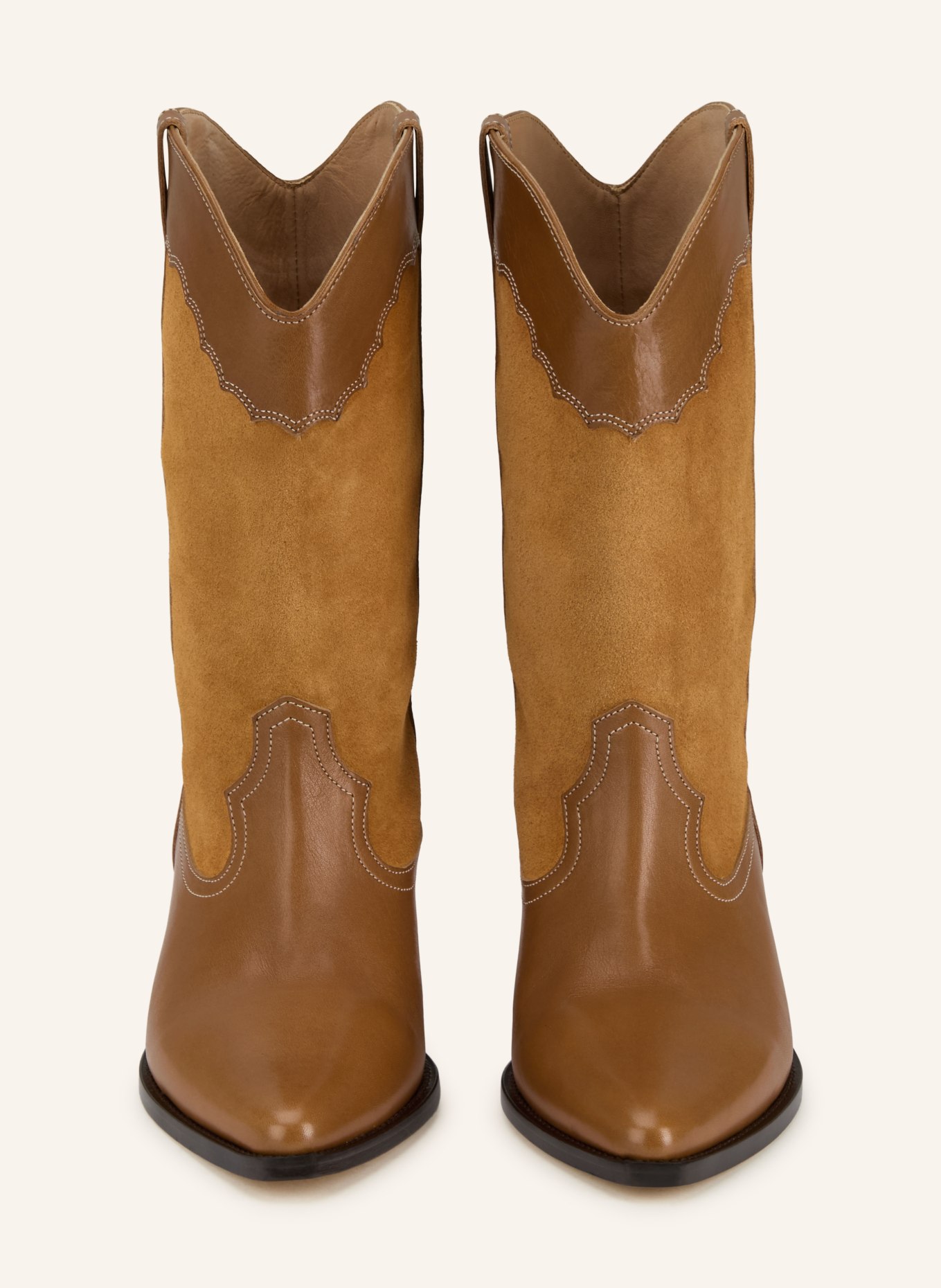 ISABEL MARANT Kowbojki DUERTO: KONIAKOWY / JASNOBRĄZOWY