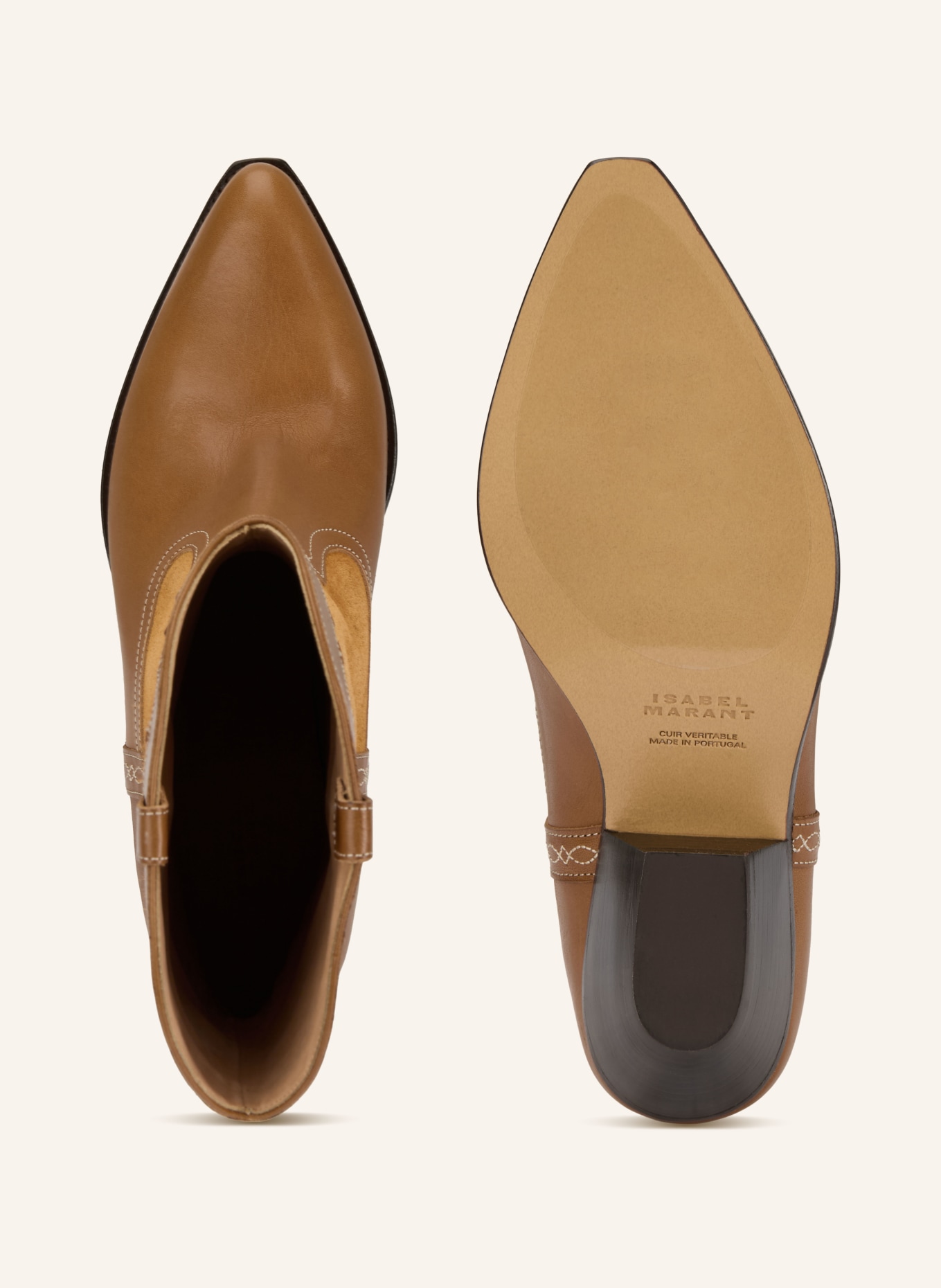 ISABEL MARANT Kowbojki DUERTO: KONIAKOWY / JASNOBRĄZOWY