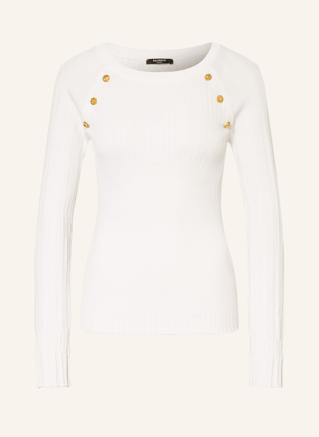 BALMAIN Pullover: WEISS