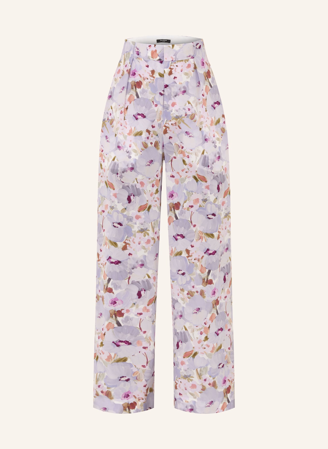 BALMAIN Marlenehose: HELLLILA / DUNKELROT / DUNKELGRÜN