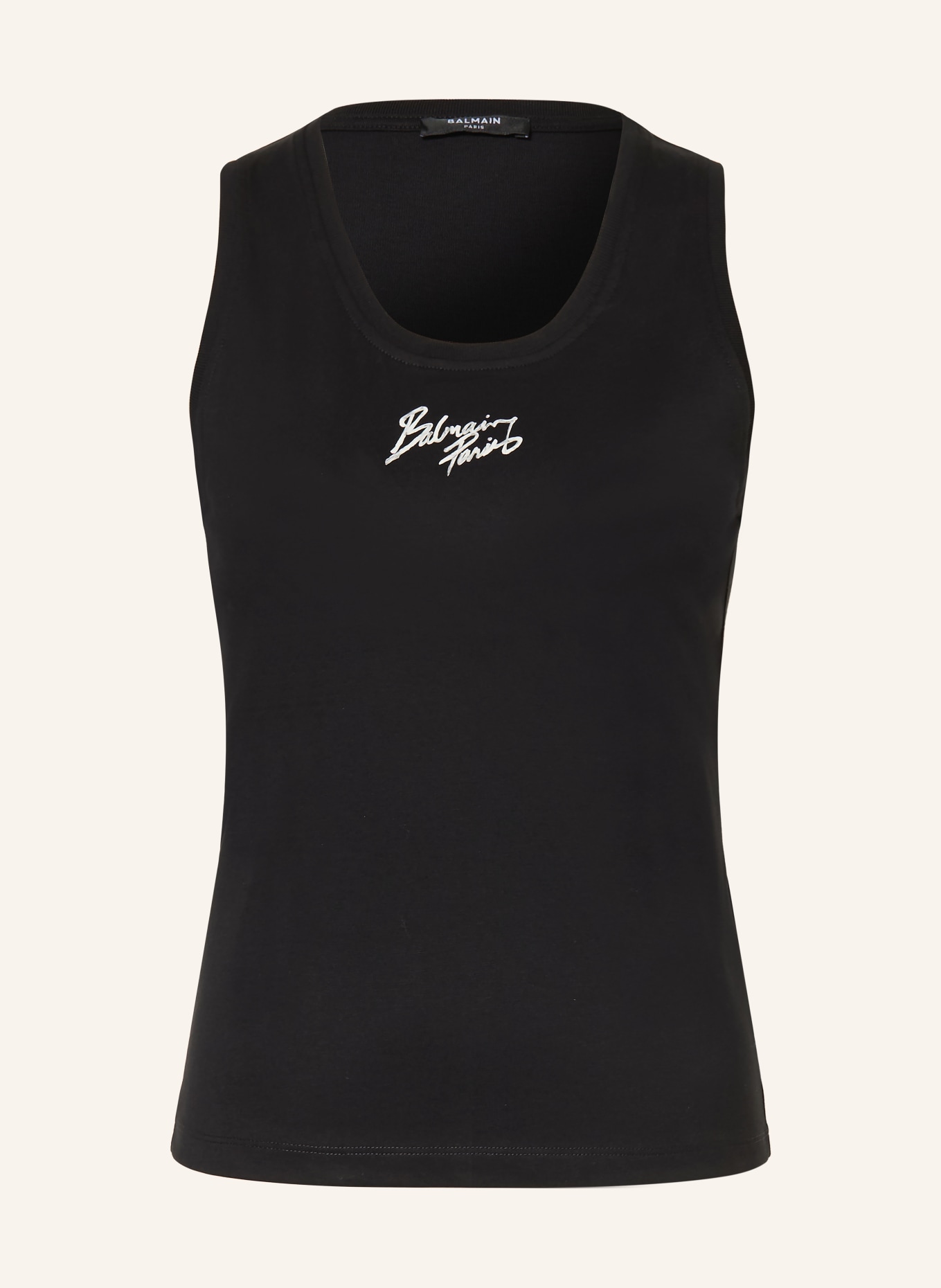 BALMAIN Top: SCHWARZ / WEISS