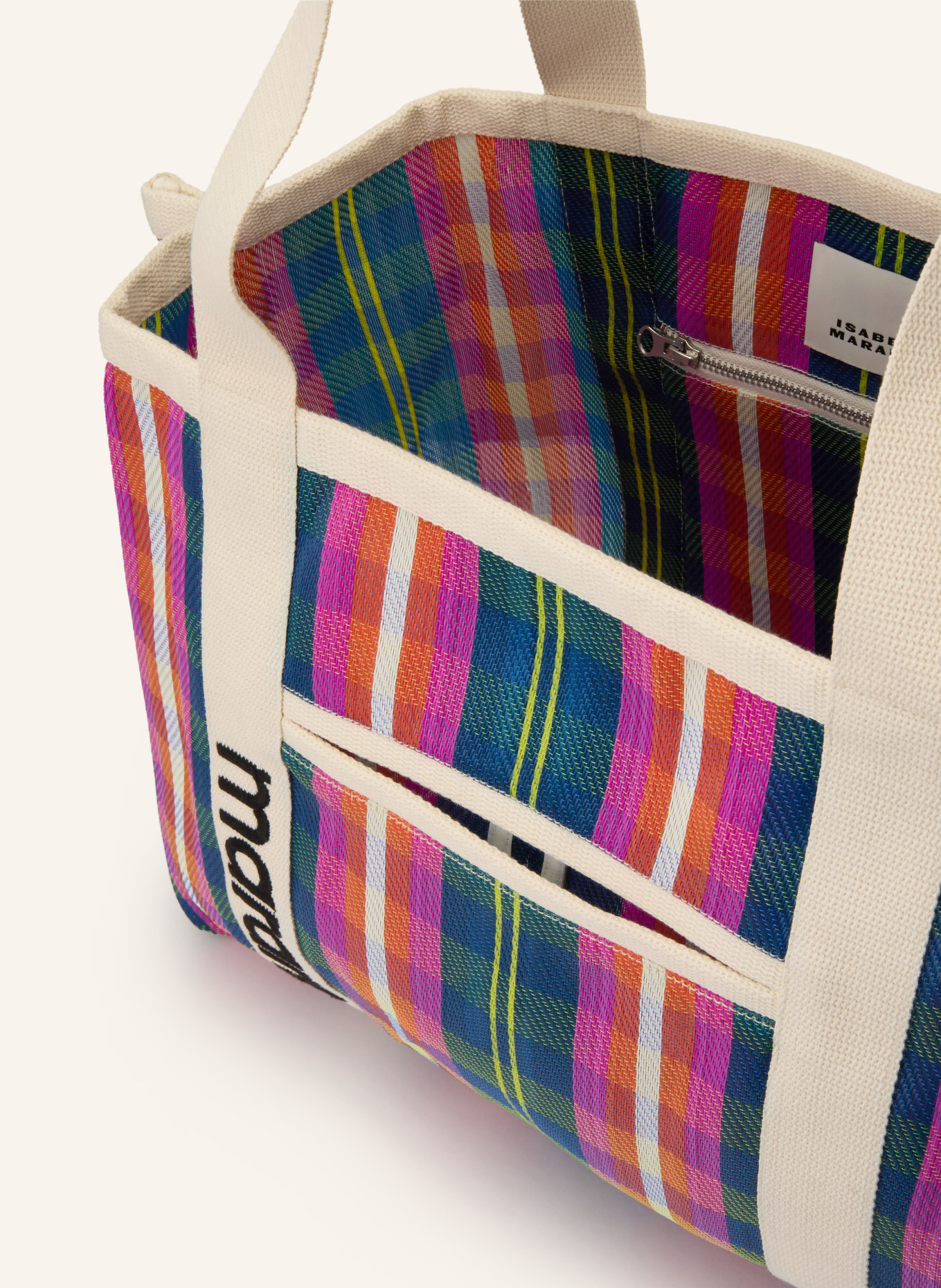 ISABEL MARANT Shopper DARWEN: CREME / PINK / BLAU