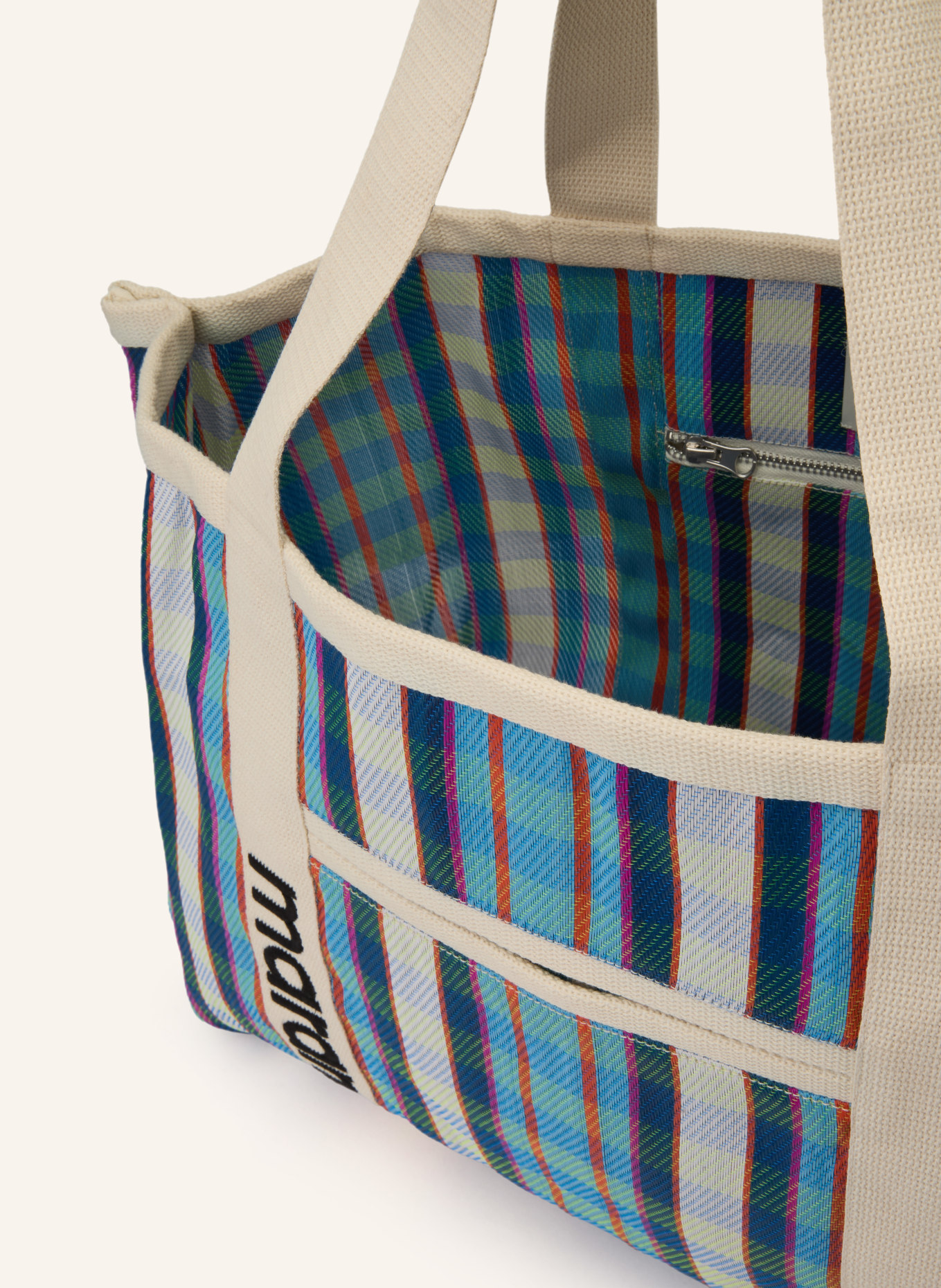 ISABEL MARANT Shopper DARWEN: CREME / PINK / TÜRKIS