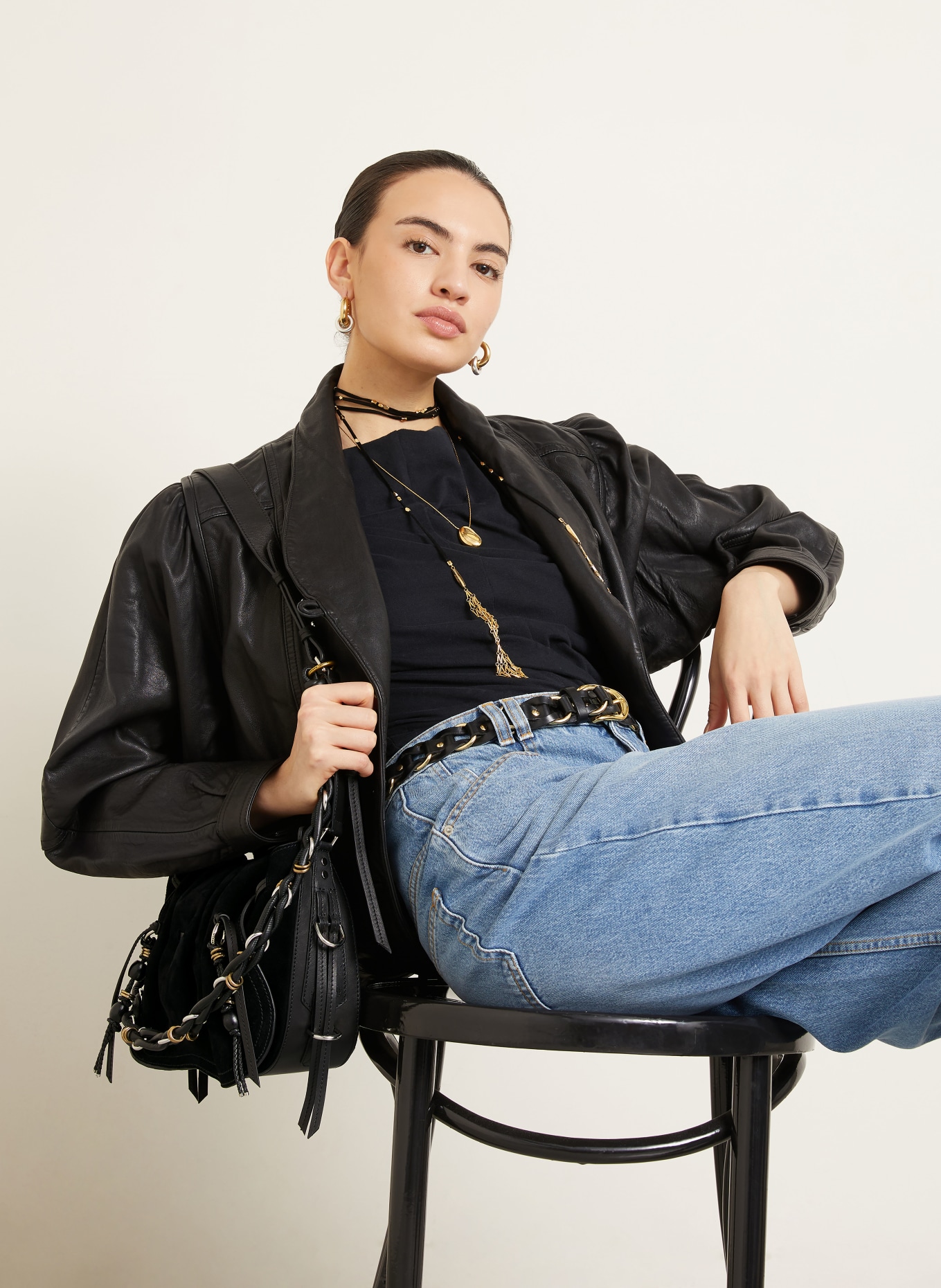 ISABEL MARANT BOLTON shoulder bag: BLACK