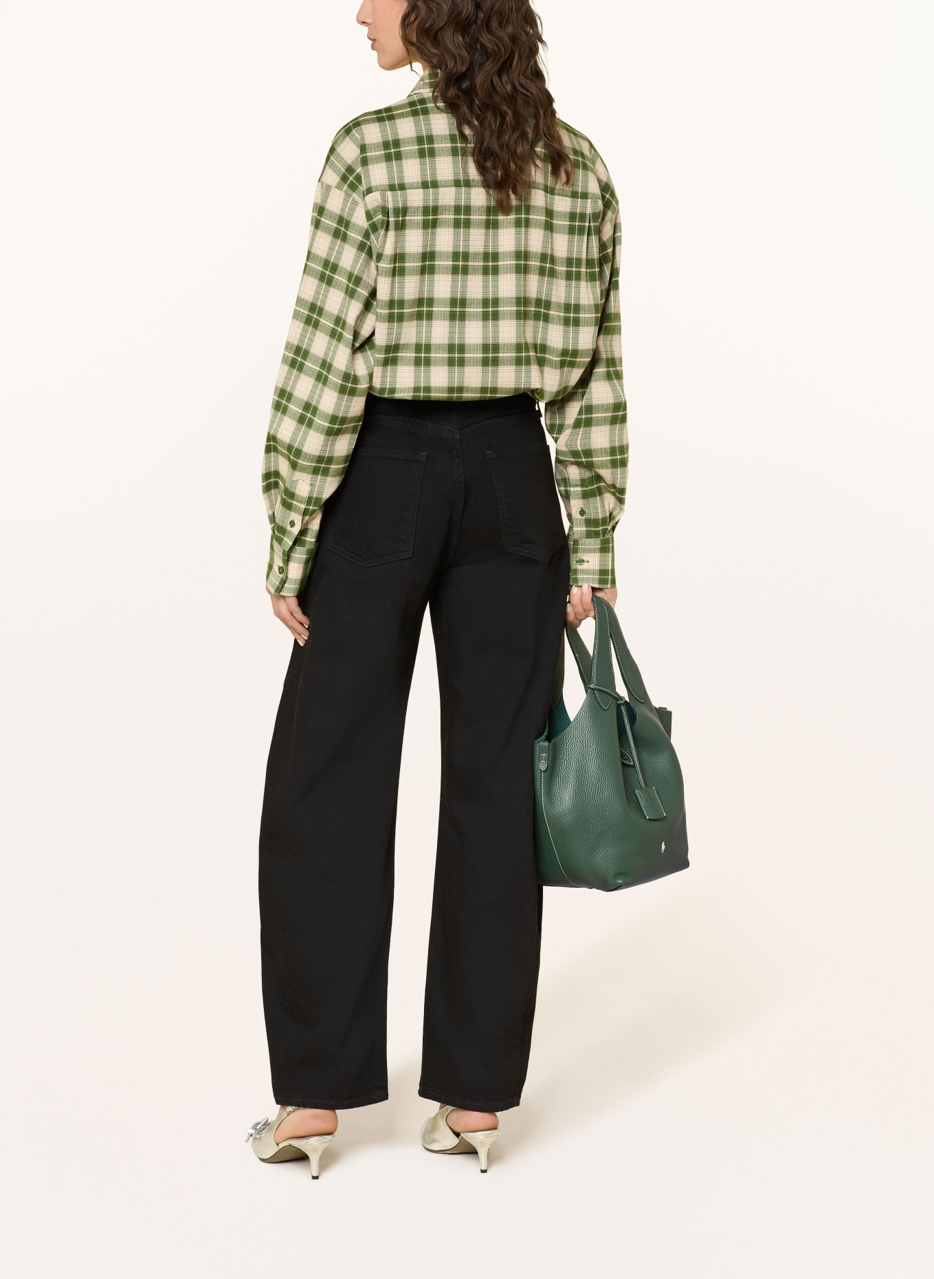 ESSENTIEL ANTWERP Košile JUICES s ozdobnými kamínky: ZELENÁ / BÉŽOVÁ