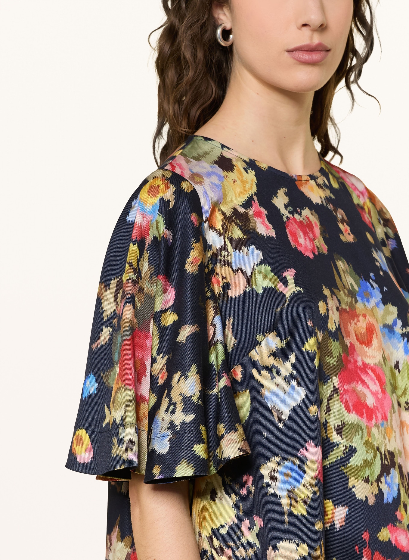 ESSENTIEL ANTWERP JAMIE dress: DARK BLUE / RED / OLIVE